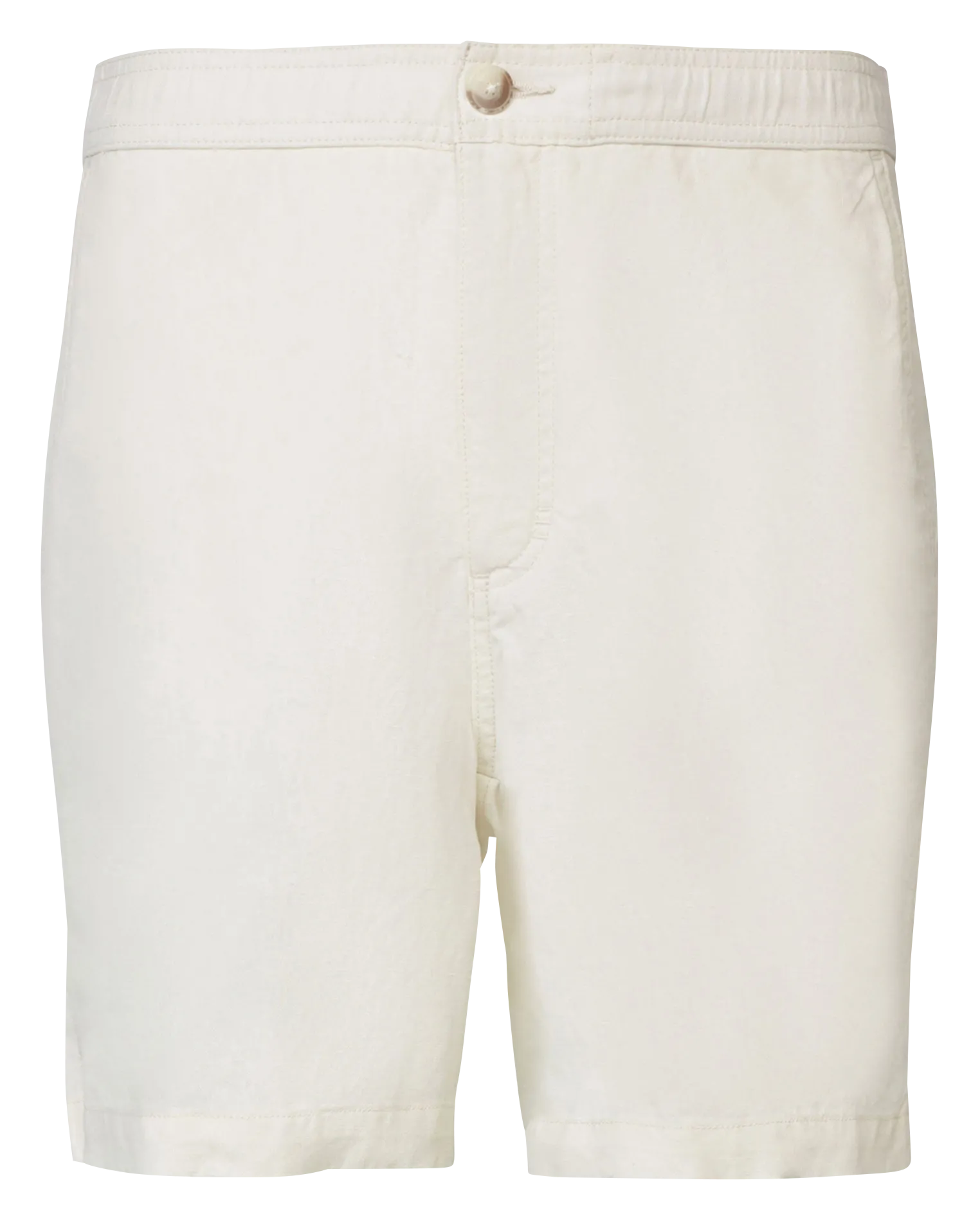 Gerade geschnittene Shorts aus Leinen-Mix Weiss