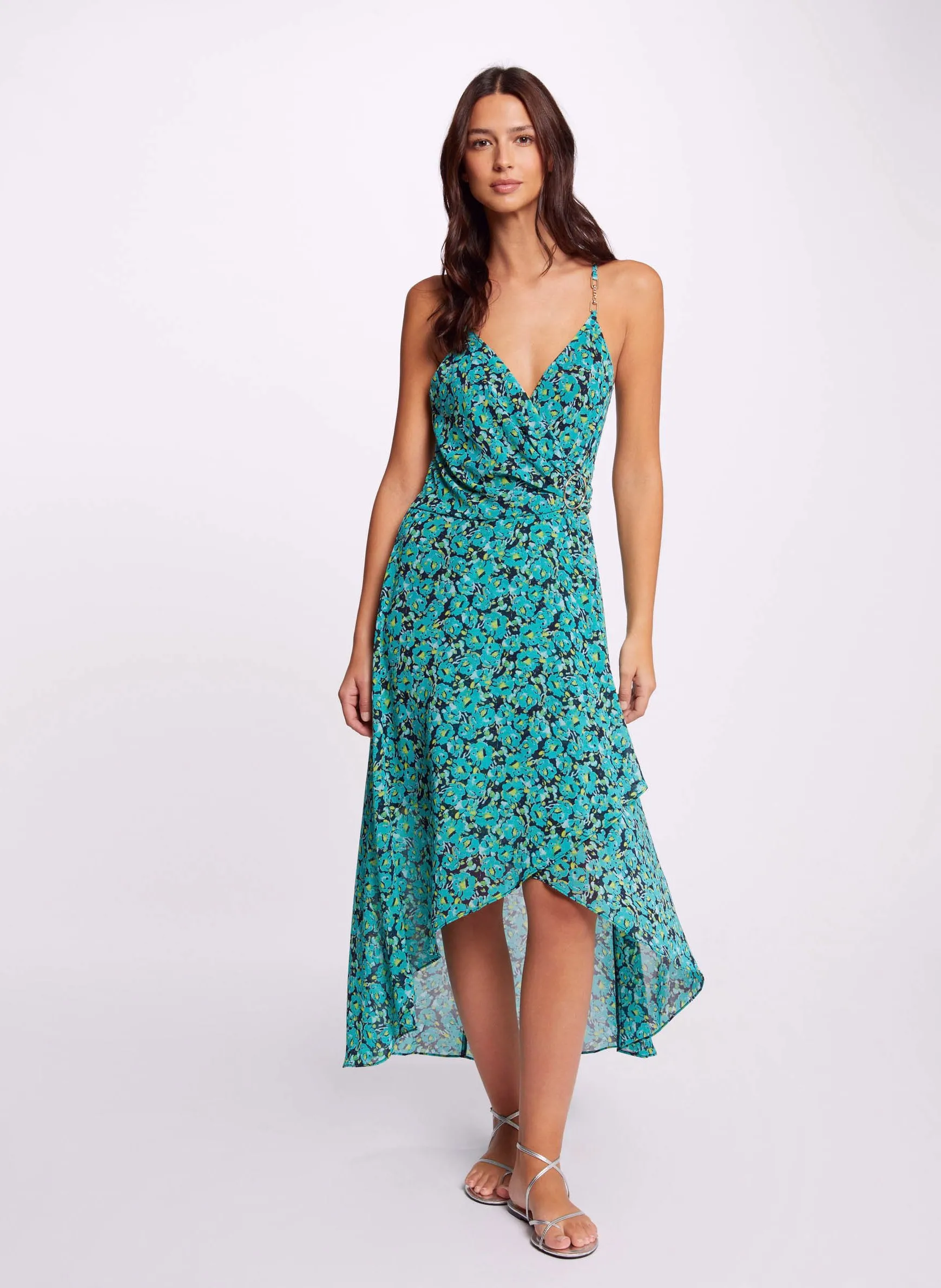 Maxi-Wickelkleid mit Print Grun 241-REUILY1