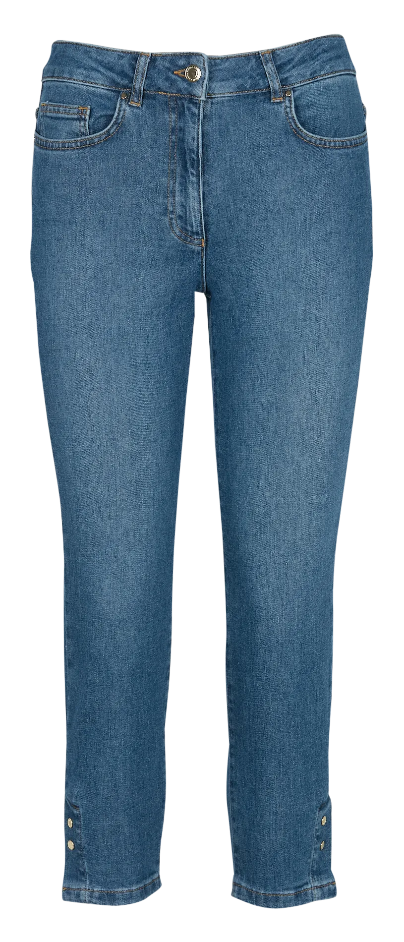 Slim Fit-Caprihose aus Baumwoll-Mix Blau 241P-PALEBI