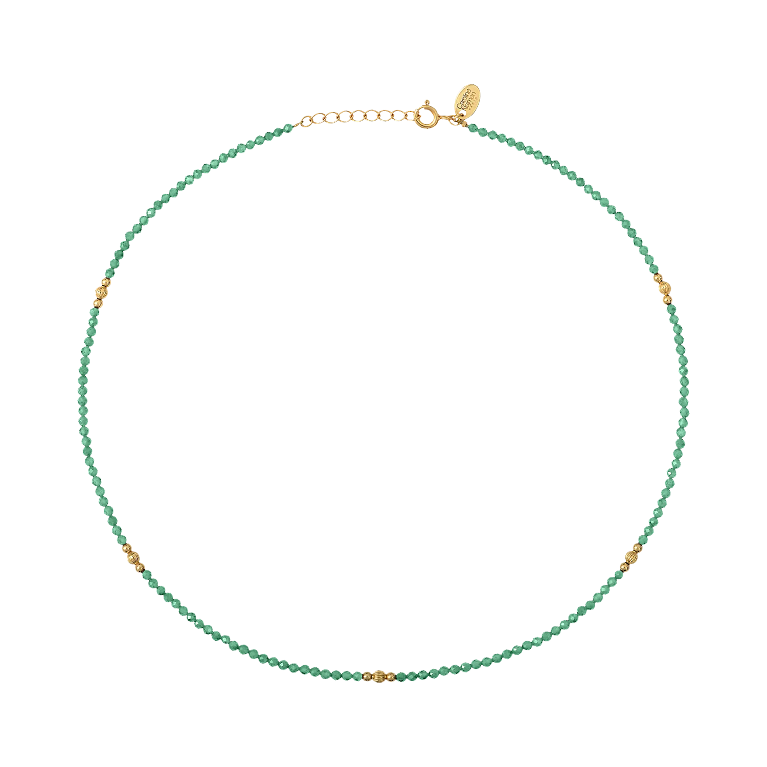 Halskette aus Edelsteinen und Perlen Grun JERI