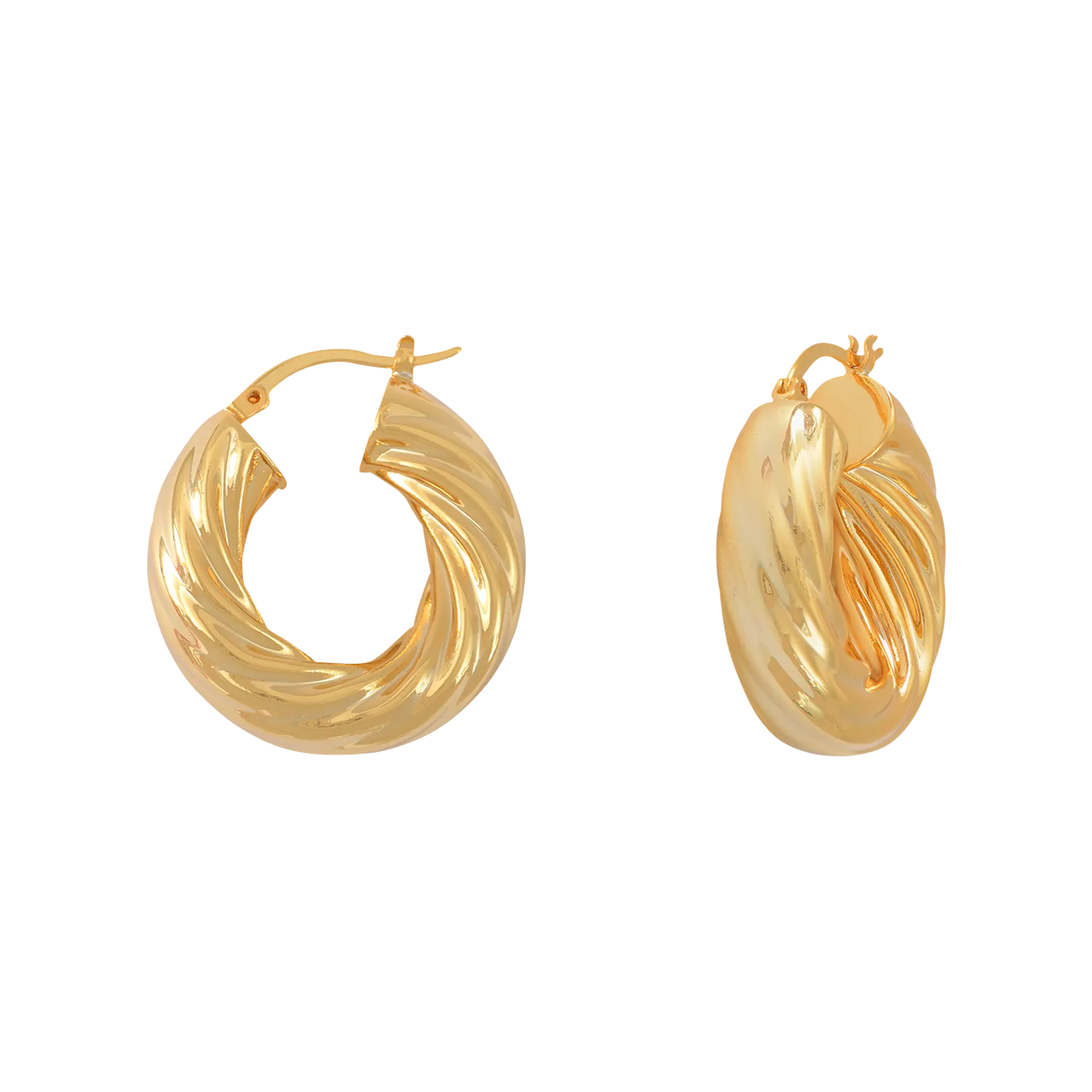 Chunky Creolen aus Messing Golden GAYA