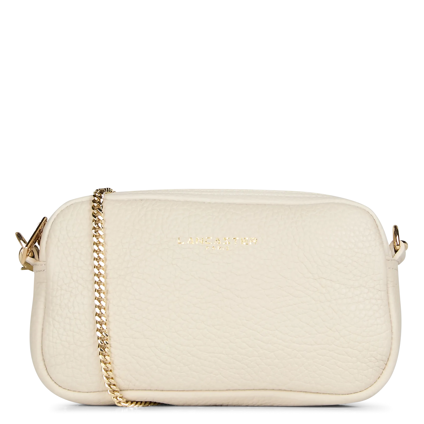 Mini-Umhängetasche aus Leder Beige STUDIO MIMI