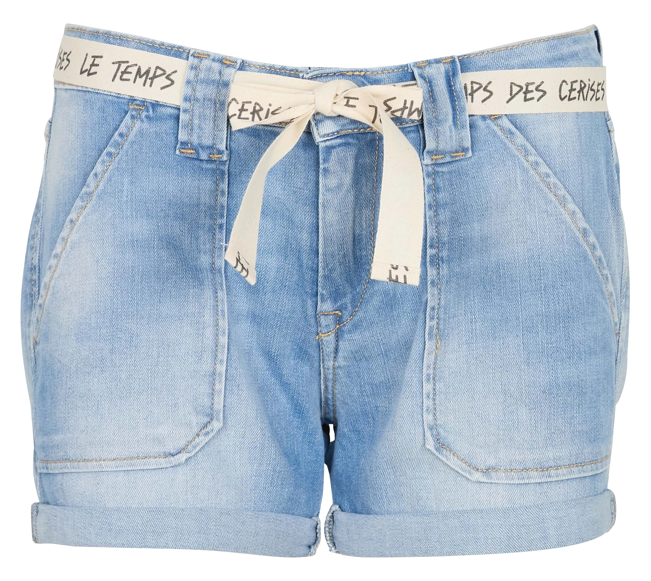 Kurze taillierte Jeans aus Baumwollmischung Blau BLOOM