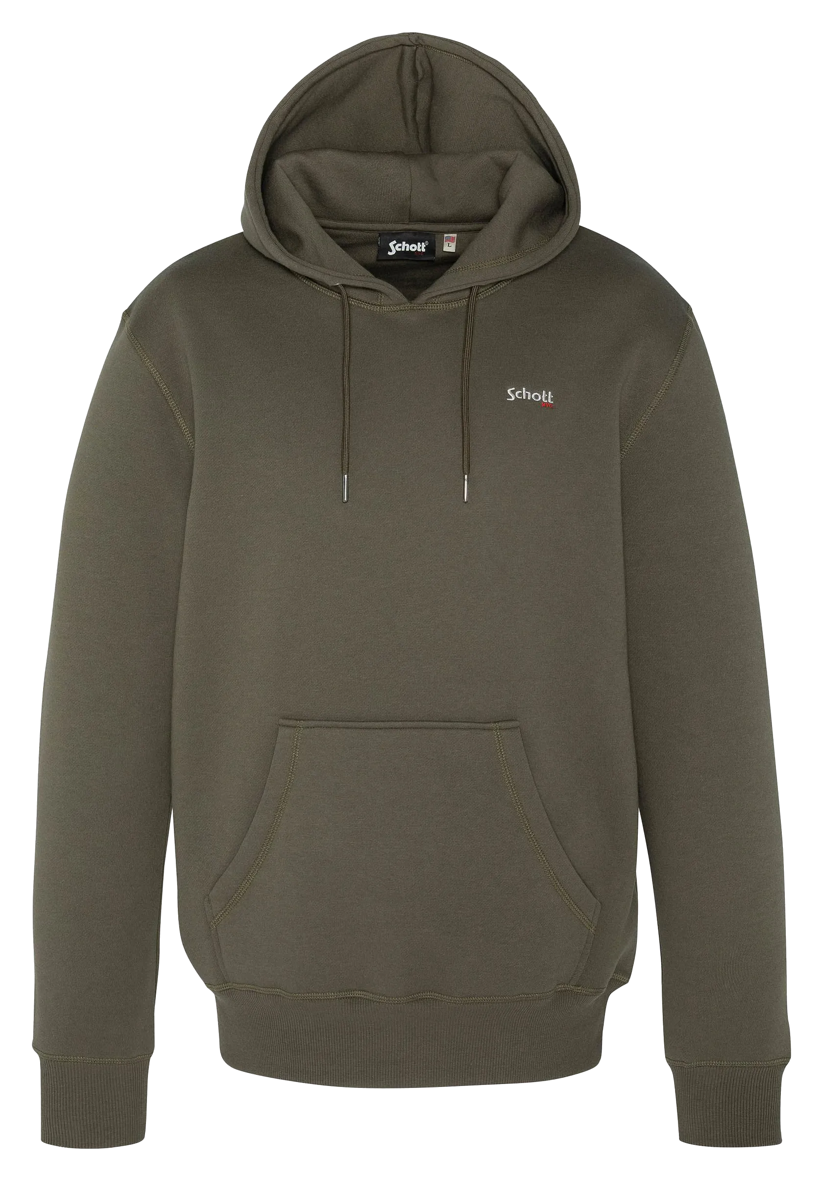 Kapuzensweatshirt aus Baumwoll-Mix mit Stickerei, Regular Fit Khaki