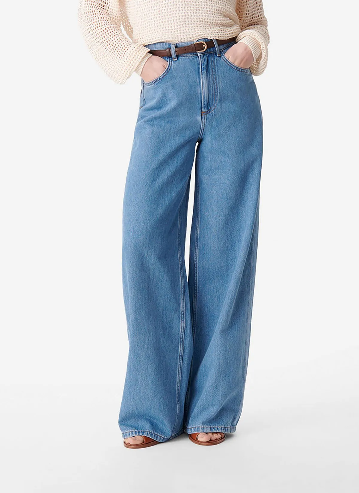 Flared Jeans aus Baumwolle Blau BILBAO