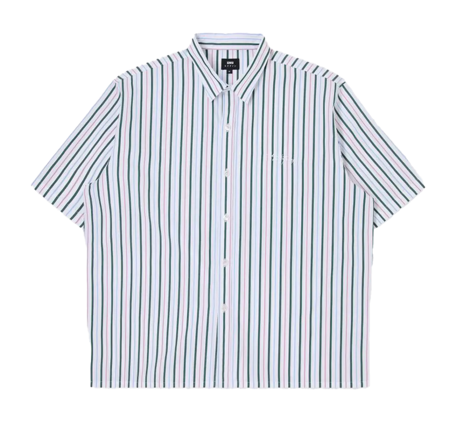 Oversize-Baumwollhemd mit klassischem Kragen und Streifen Mehrfarbig TOLEDO