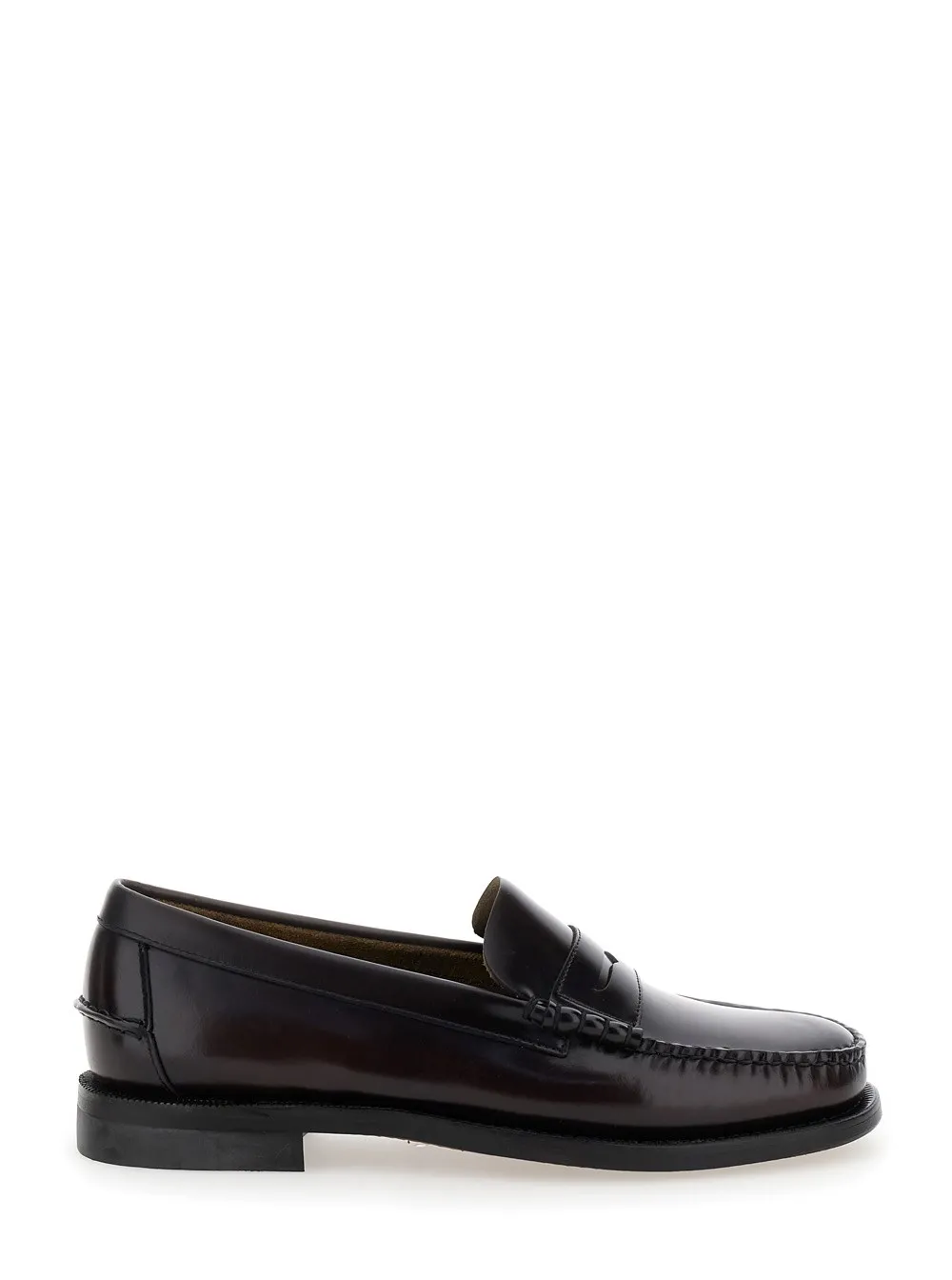 Bordeaux Pull-On Loafers aus Leder Herren