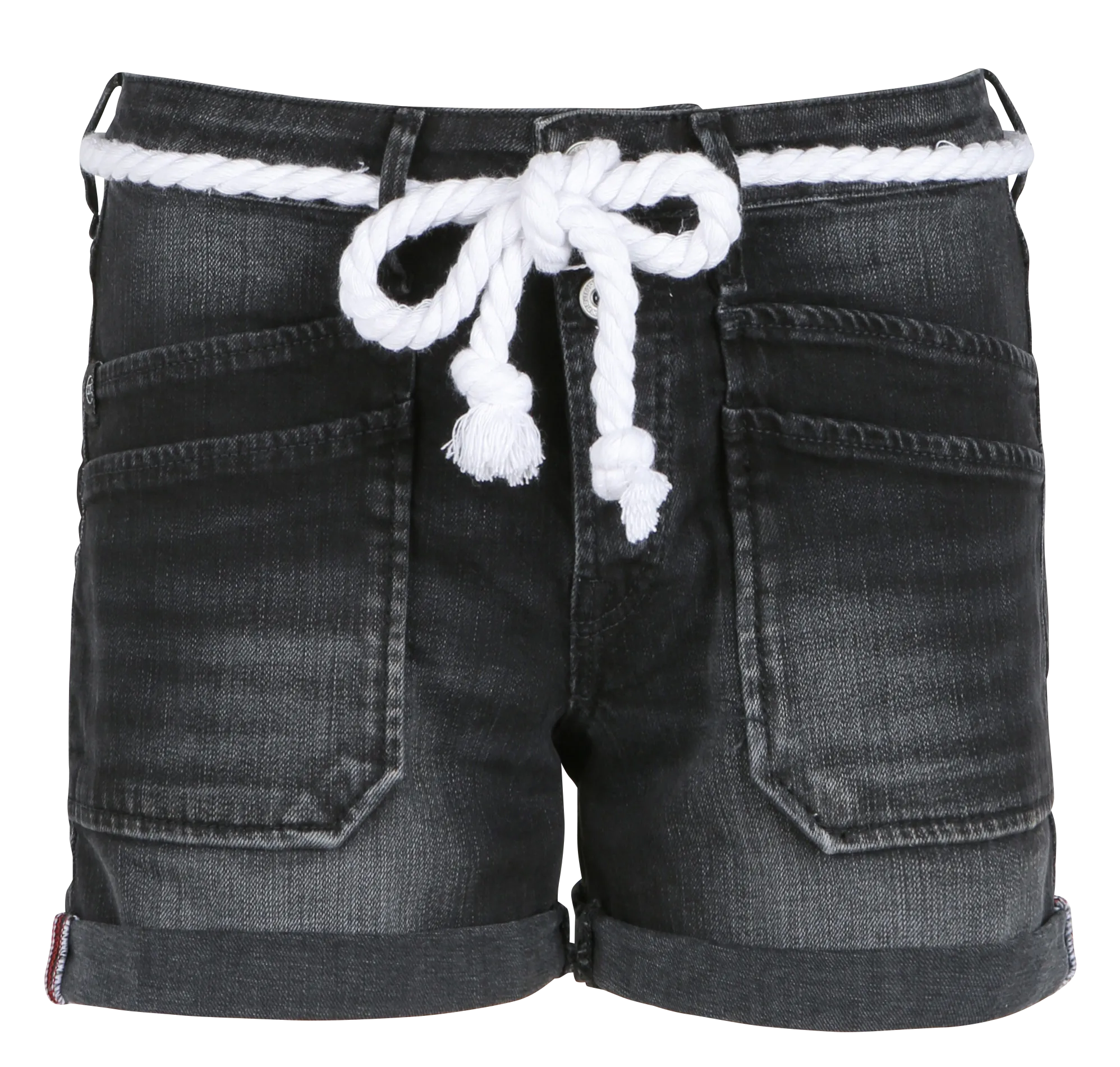 Gerade geschnittene Baumwollshorts Schwarz MADRAGUE