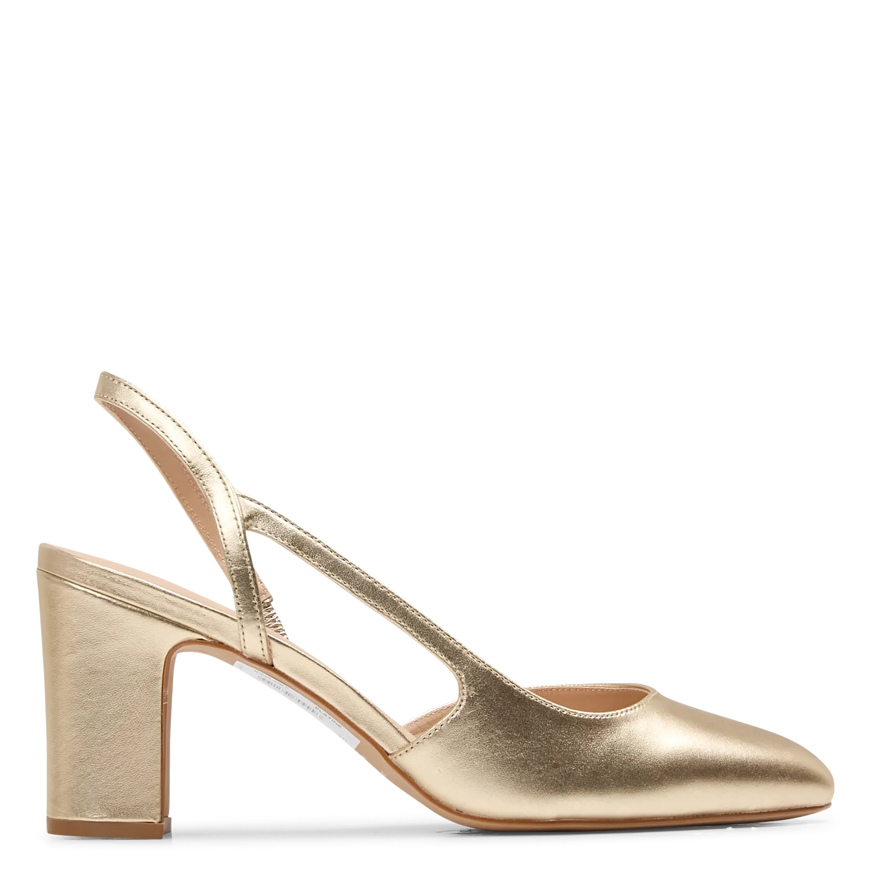 Leder-Sandalen mit Absatz Golden RIMA