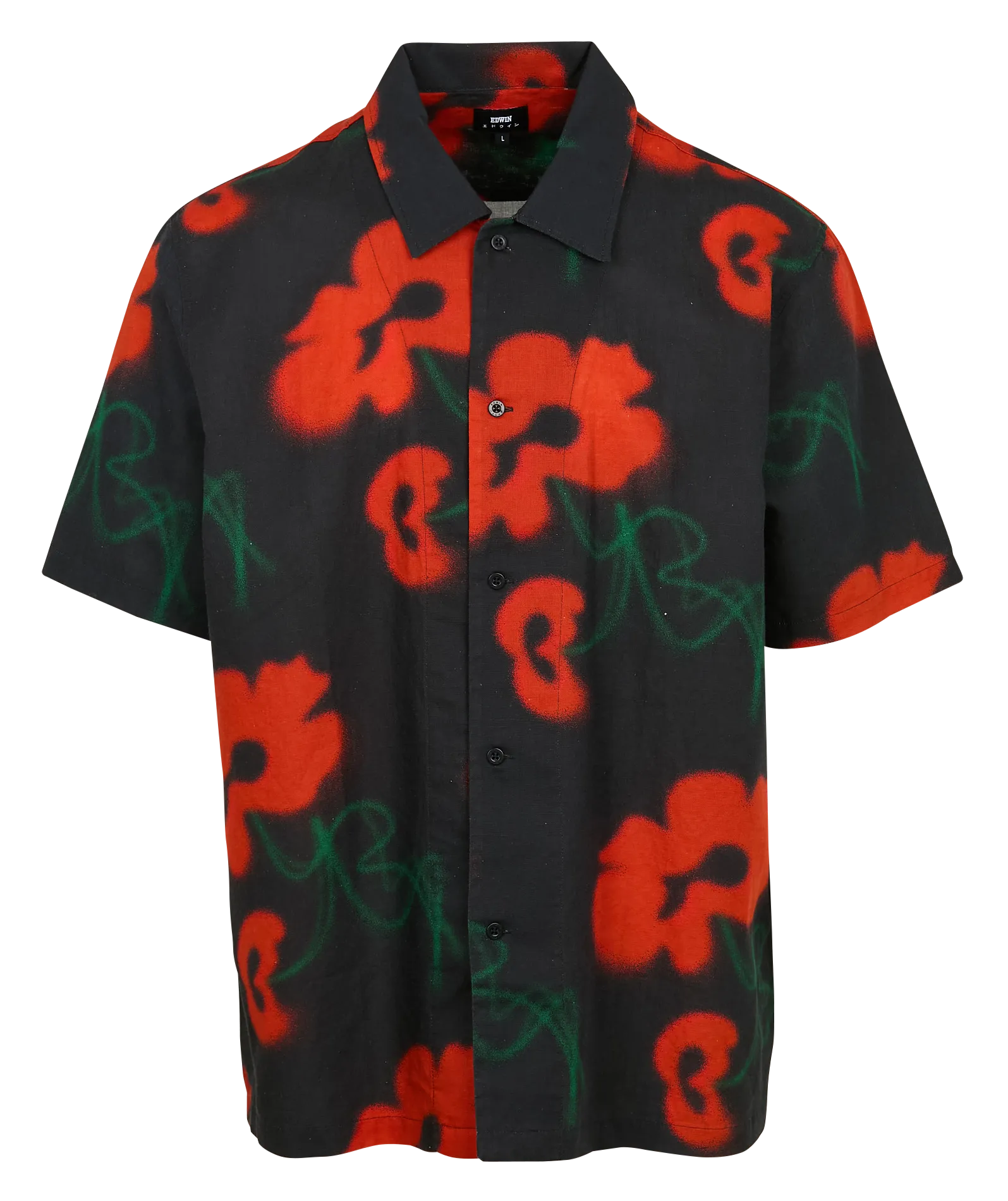 Hemd mit klassischem Kragen, Blumendruck aus Leinen und Baumwollmischung Mehrfarbig GARDEN SOCIETY