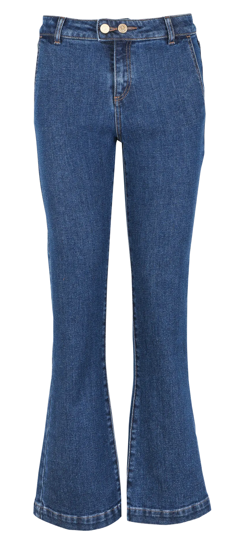Flare-Jeans aus Baumwollmischung Blau