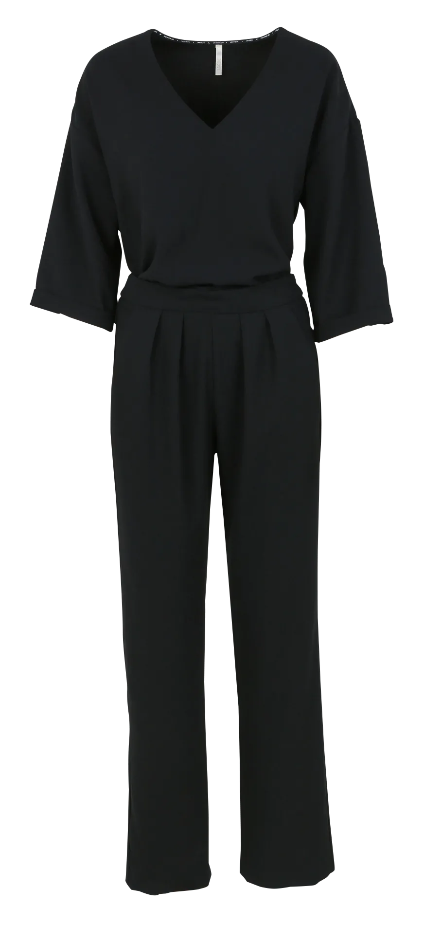 Fließendes Ensemble aus Krepp Schwarz