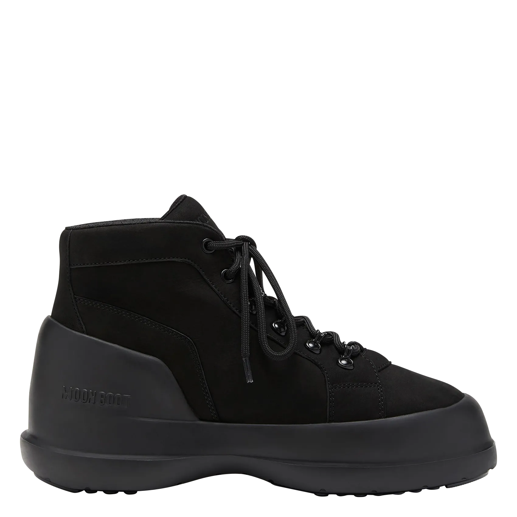 Schnürstiefel aus Veloursleder Schwarz MB LUNA