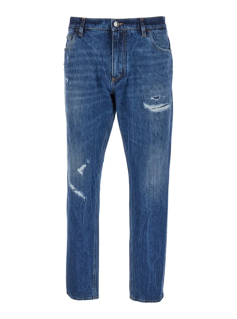 Blaue Jeans mit Logodetail hinten aus Denim Herren