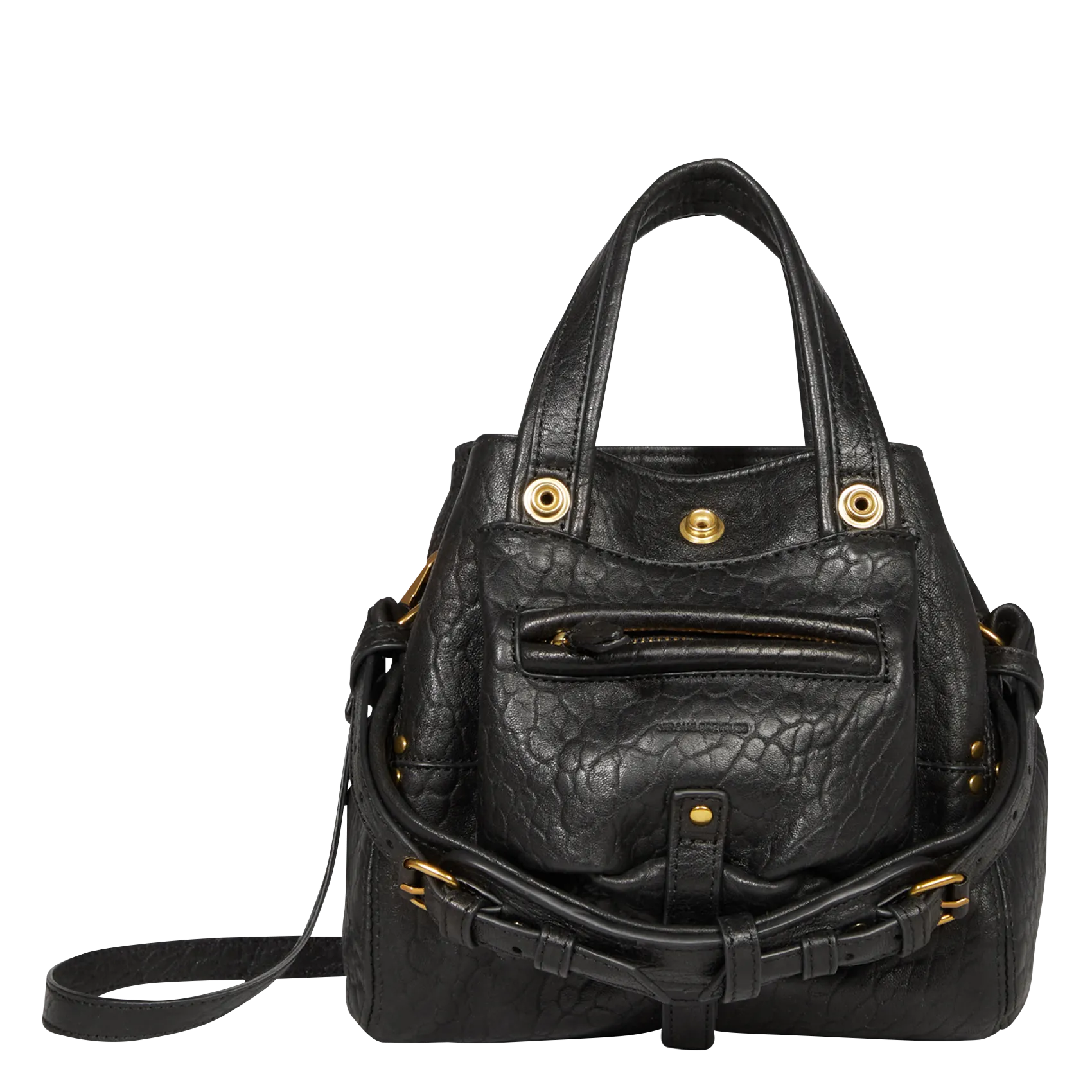 Mini Handtasche aus Leder Schwarz BILLY NANO