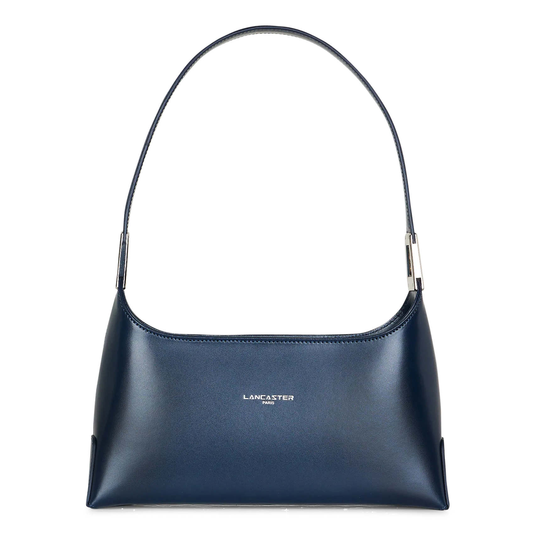 Zipper Baguette Tasche aus Leder Blau SUAVE ACE