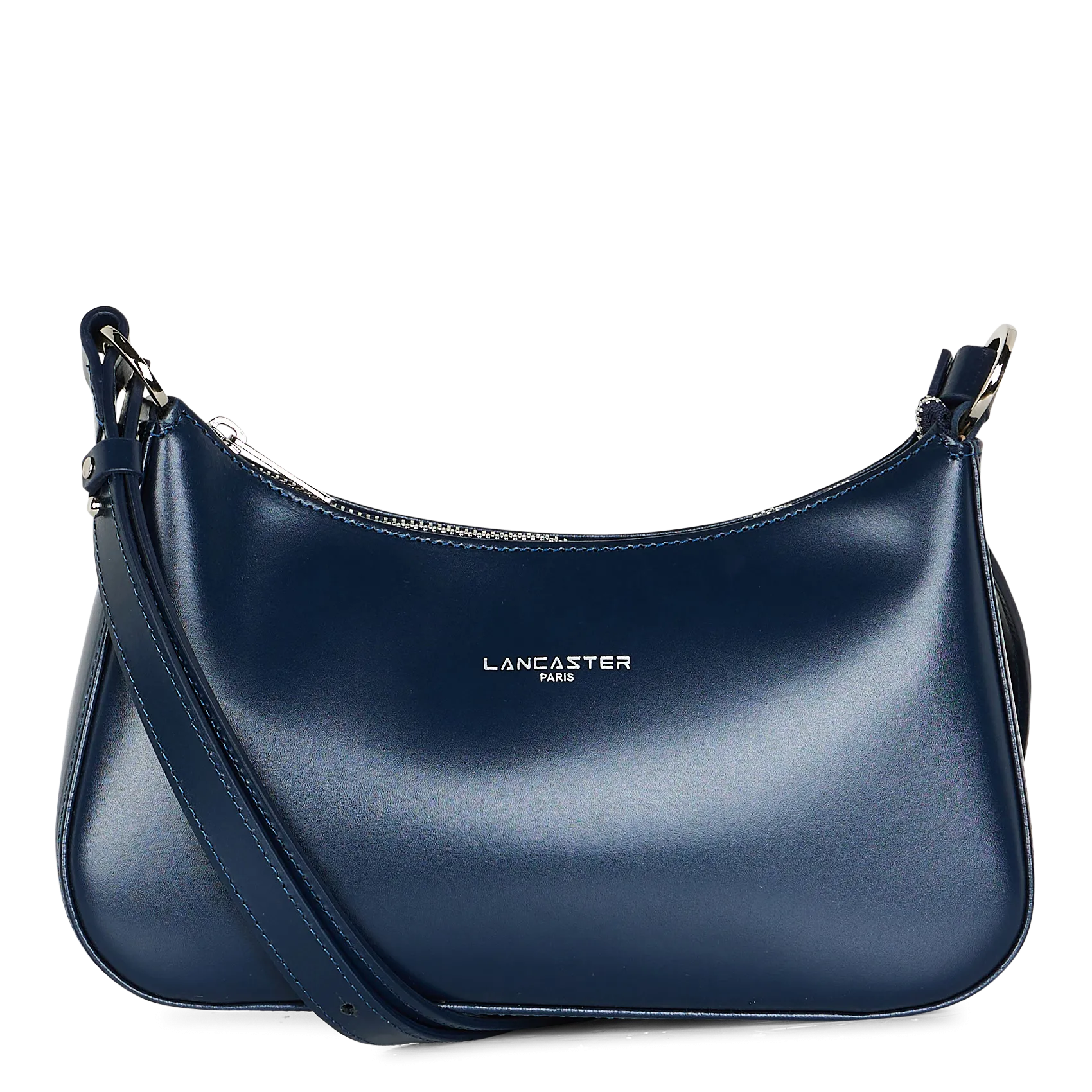 Ledertasche in Baguette-Form Blau SUAVE ACE