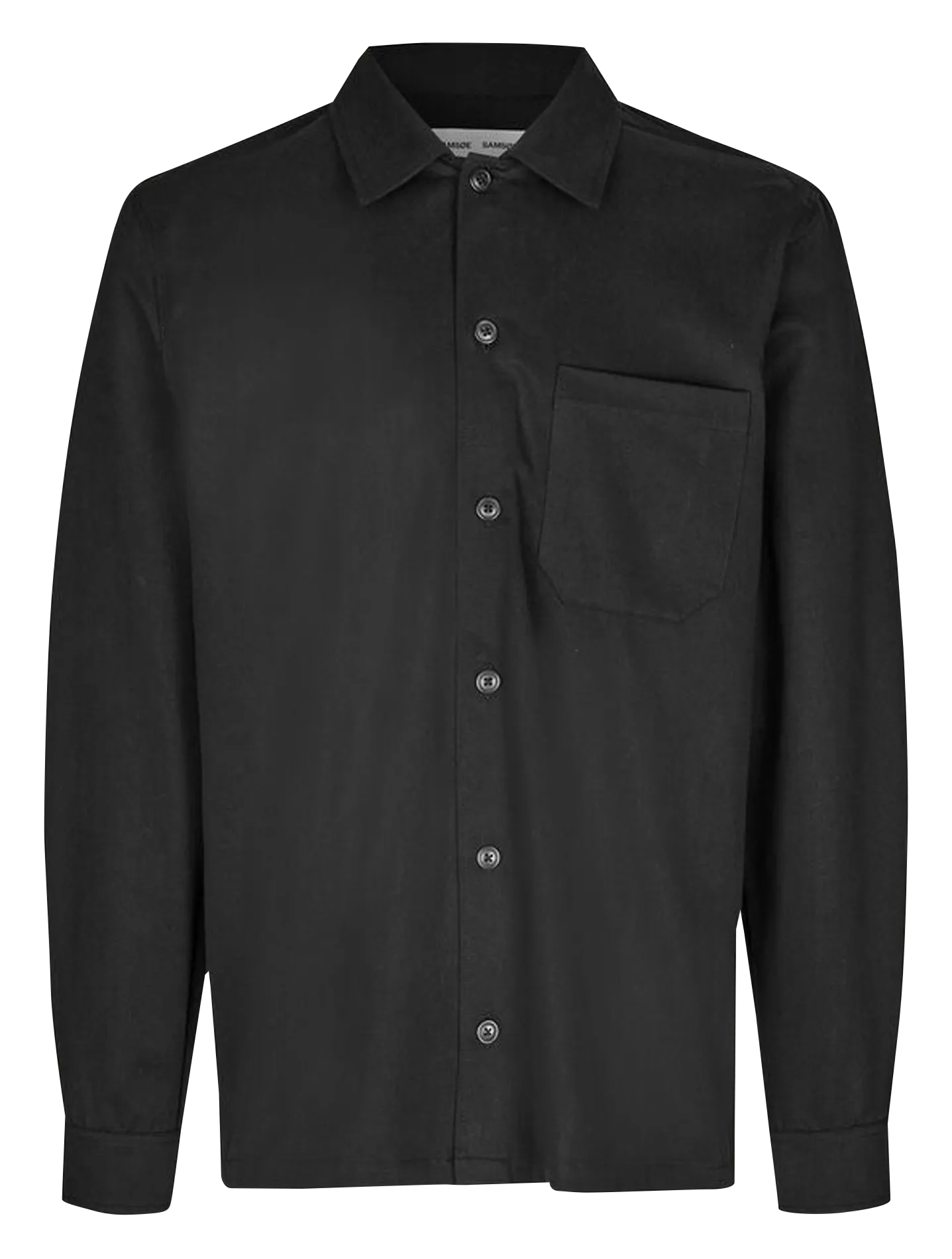 Weite Hemdbluse mit klassischem Kragen aus Bio-Baumwollmischung Schwarz SATAKA