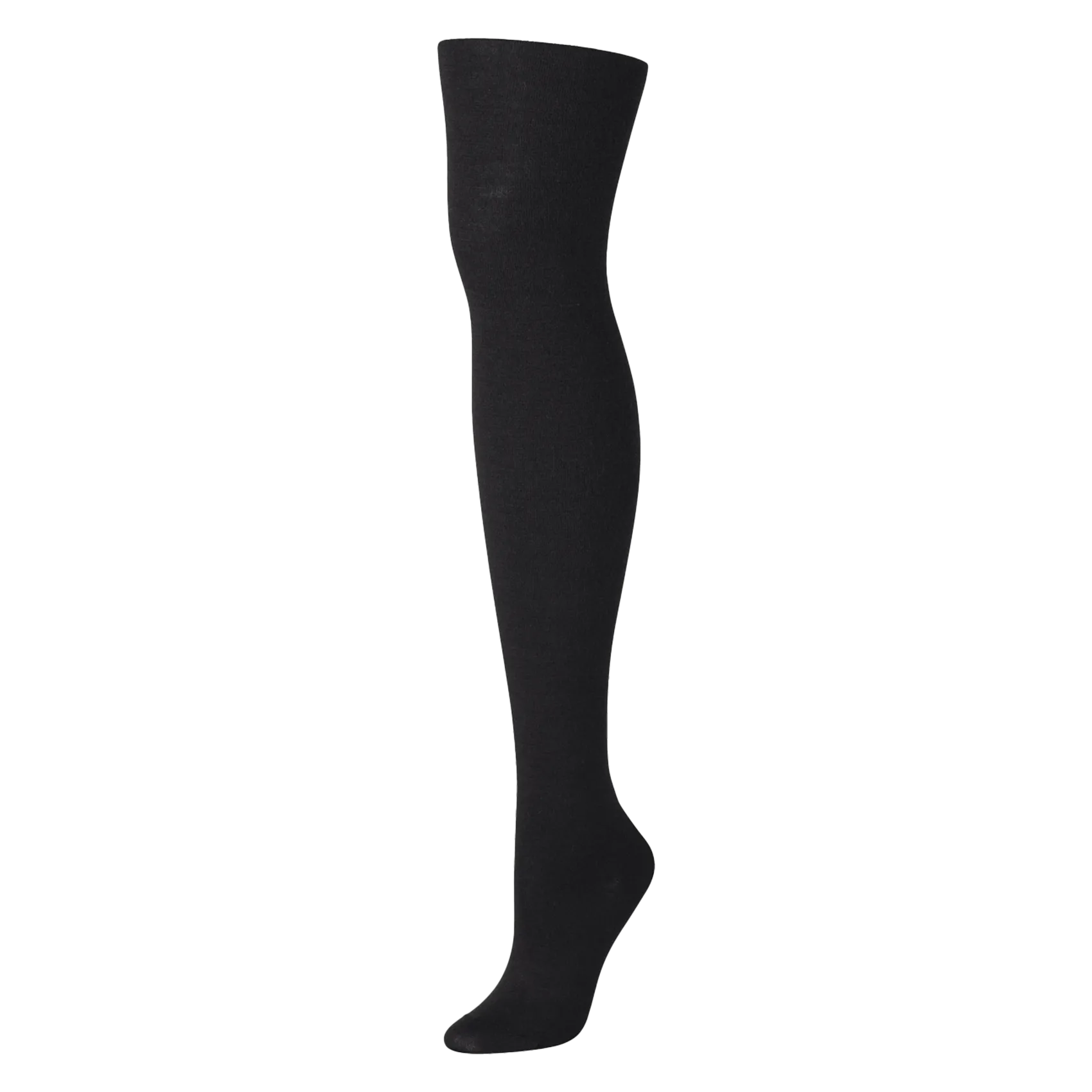 Feinstrickstrumpfhose aus Wolle und Baumwollmischung Schwarz