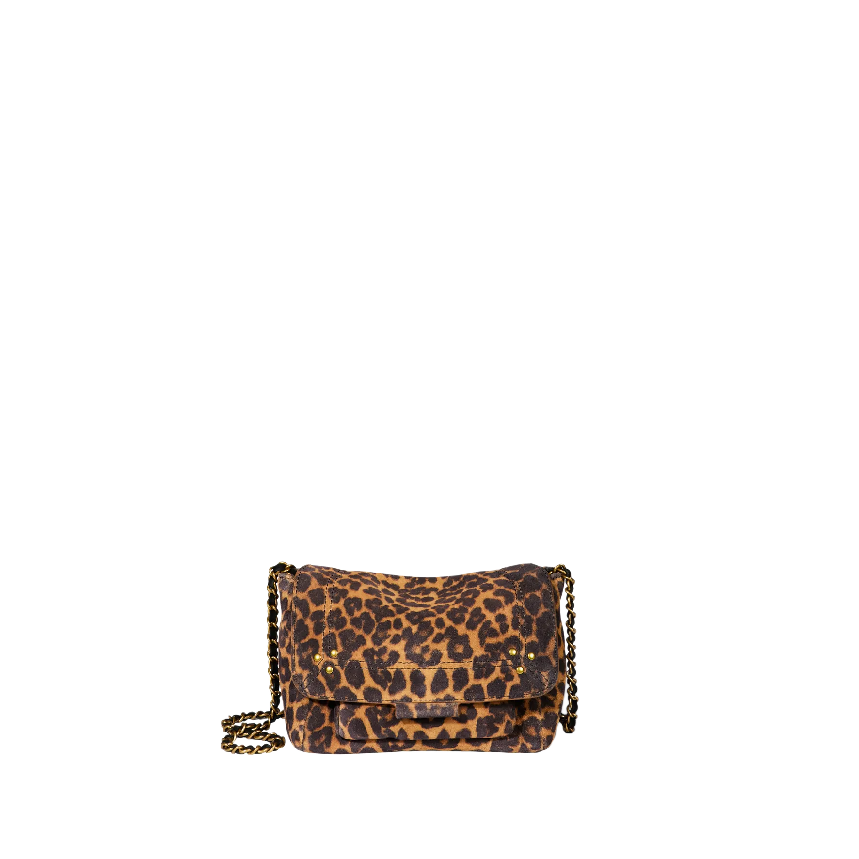 Mini Umhängetasche aus Veloursleder Braun LULU S