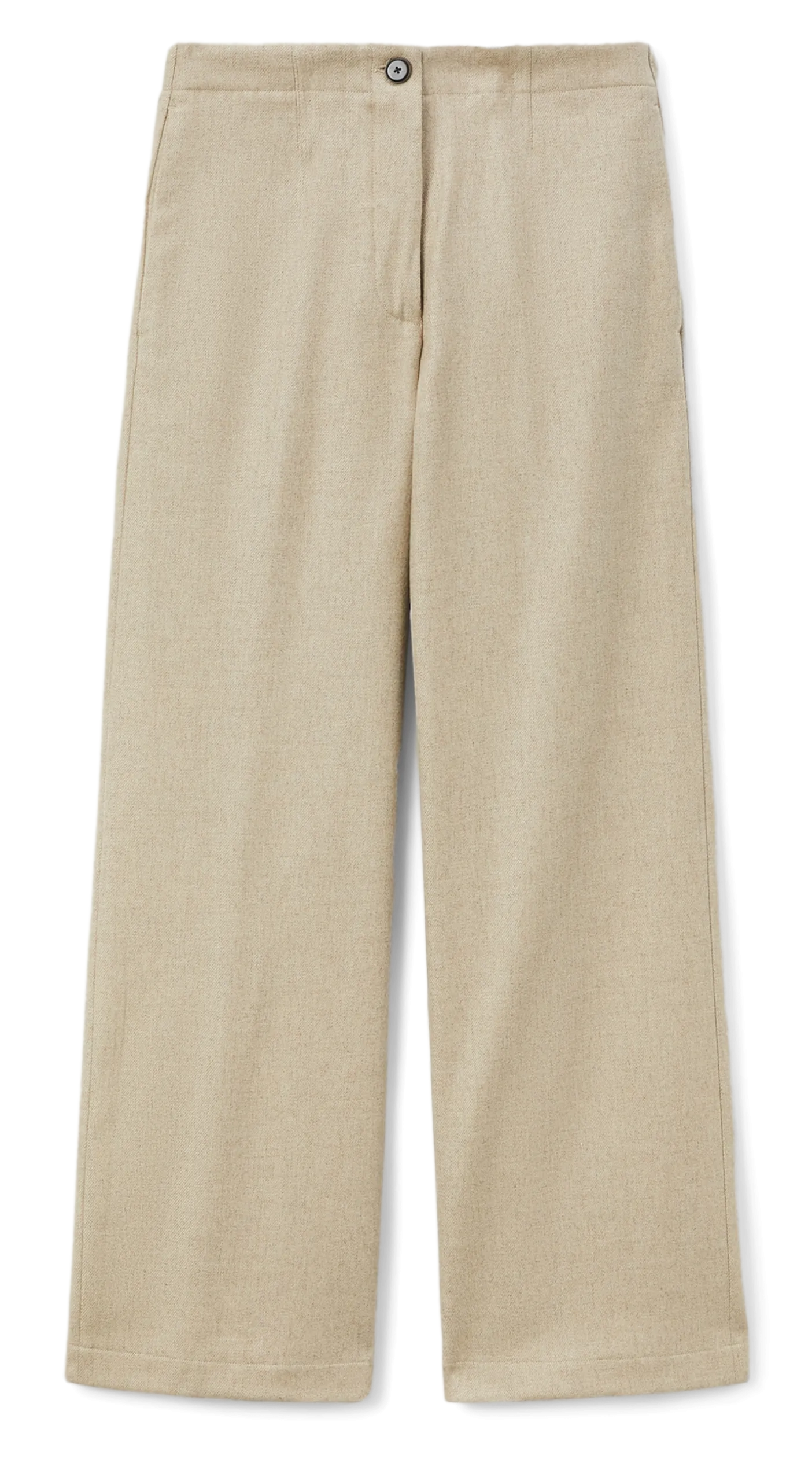Gerade geschnittene Hose - Woll-Mix Beige