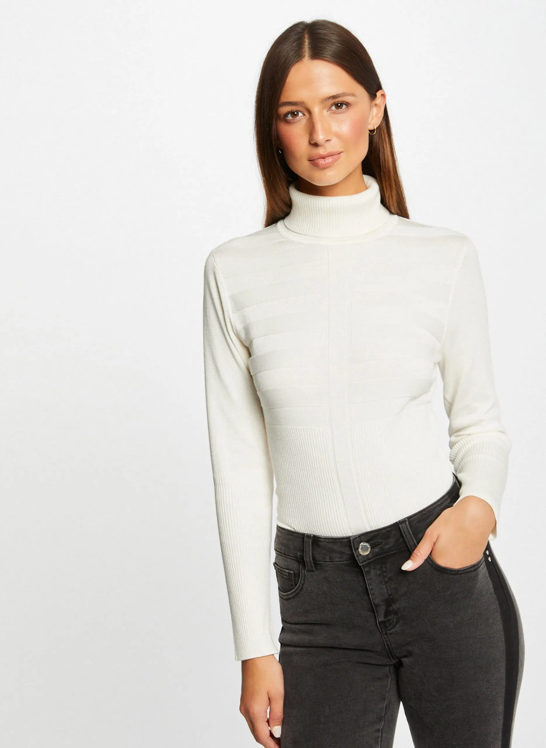 Rollkragenpullover Schwarz 132-MENTOS.M