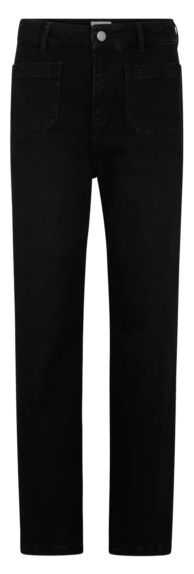 Weite Straight Cut Jeans aus Baumwolle Schwarz NEVAE