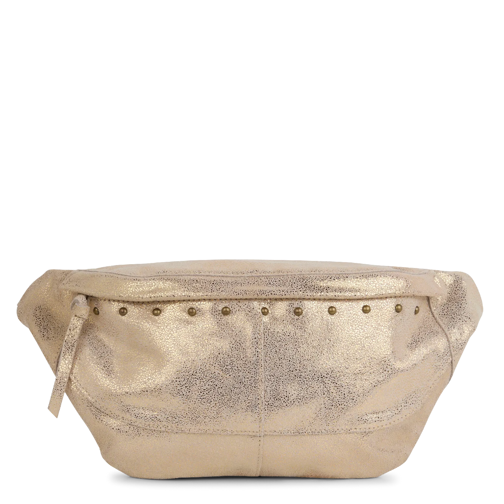 Hüfttasche aus Metallic-Leder Golden DAINO