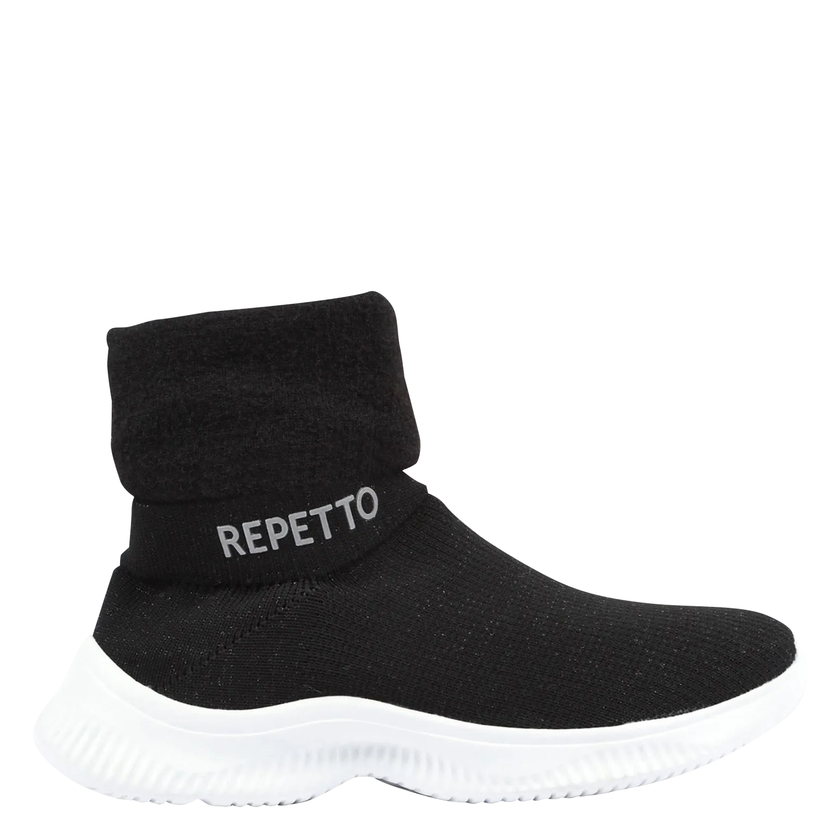 Sockensneaker aus Stretch-Mesh Schwarz