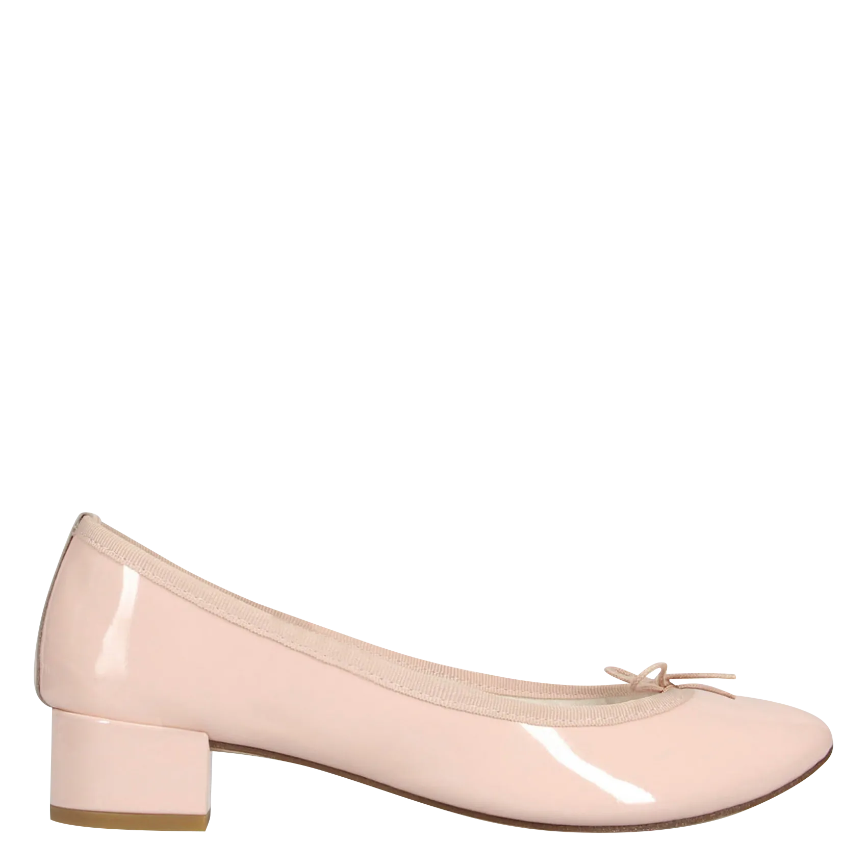 Lackleder-Ballerinas mit Absatz Rosa CAMILLE