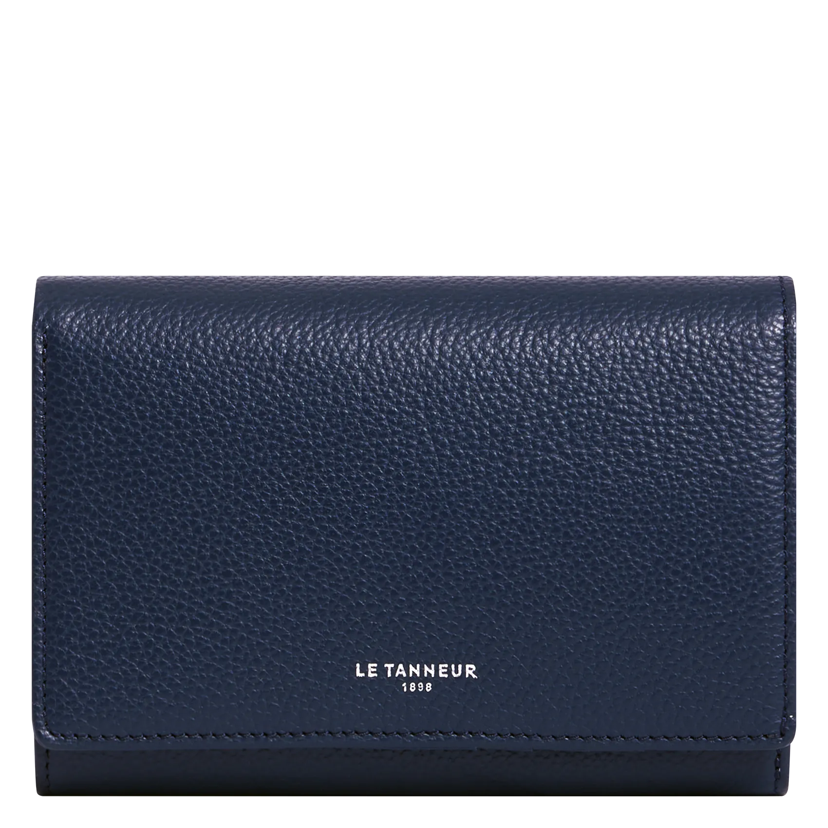 Lederbrieftasche mit Monogramm Blau EMILIE