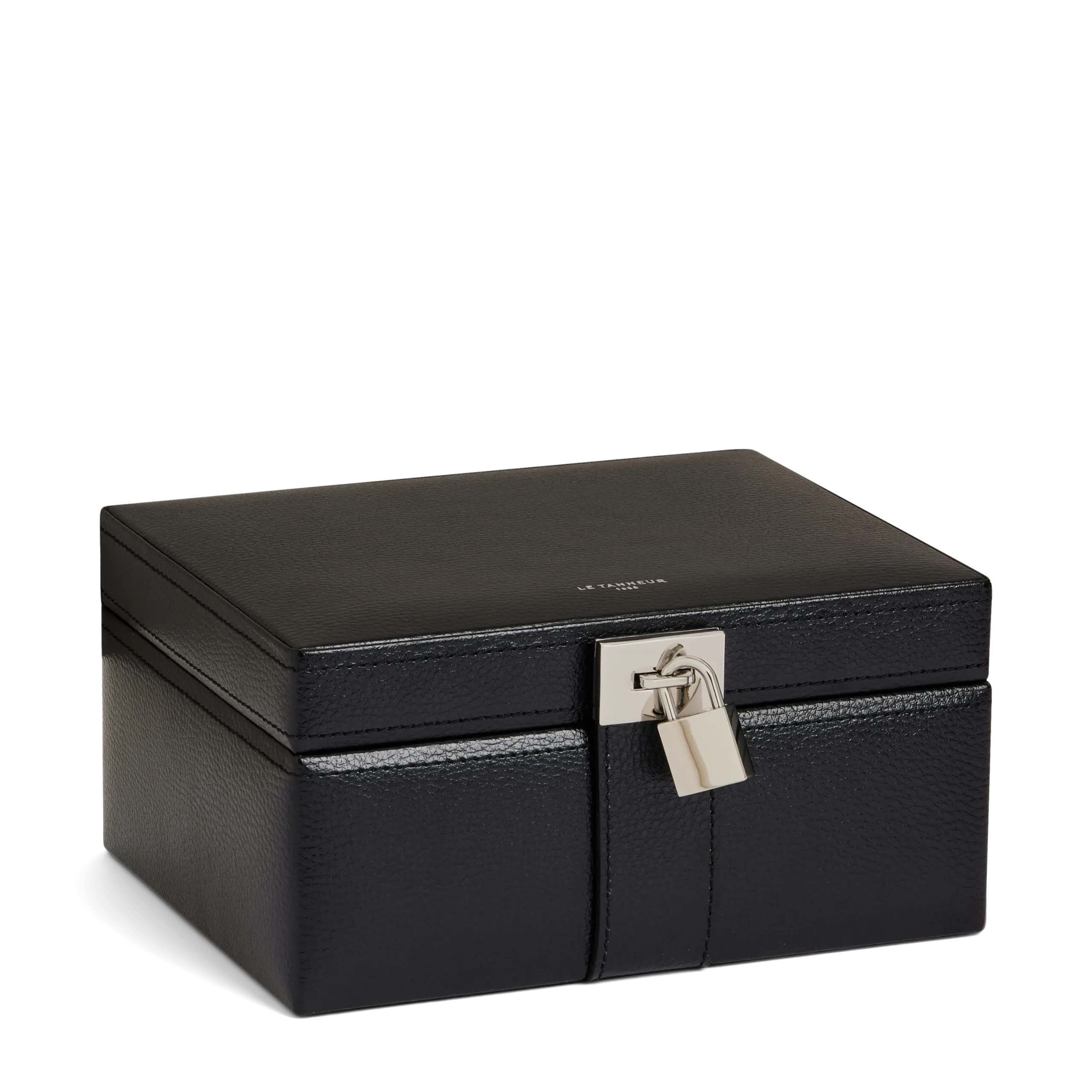 Schmuckkästchen aus Leder Schwarz