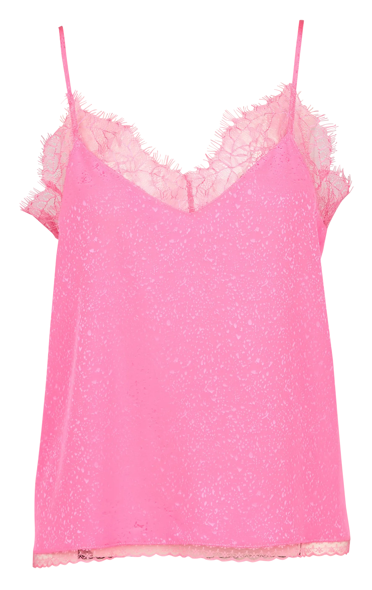 Spitzentop mit Seidenträgern Rosa TAYLORBUBBLE