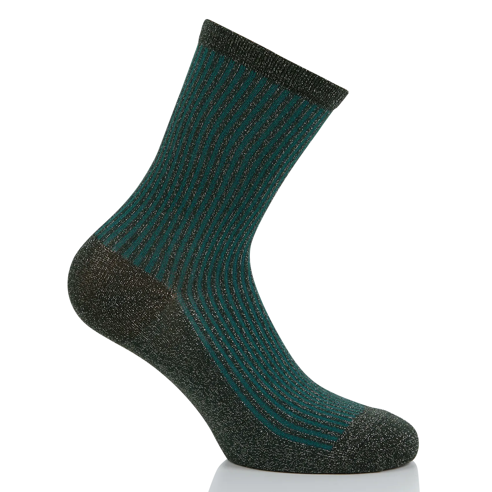 Gerippte Socken aus Bio-Baumwollmischung Grun SEBBY