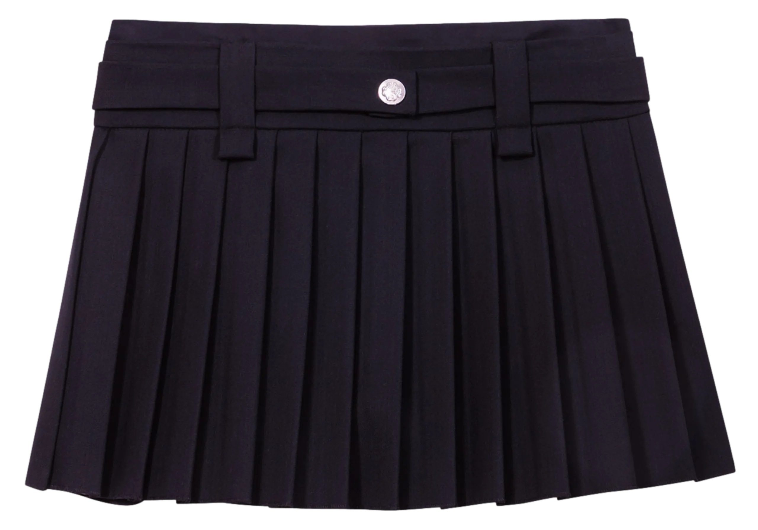 Plissierter Minirock Schwarz