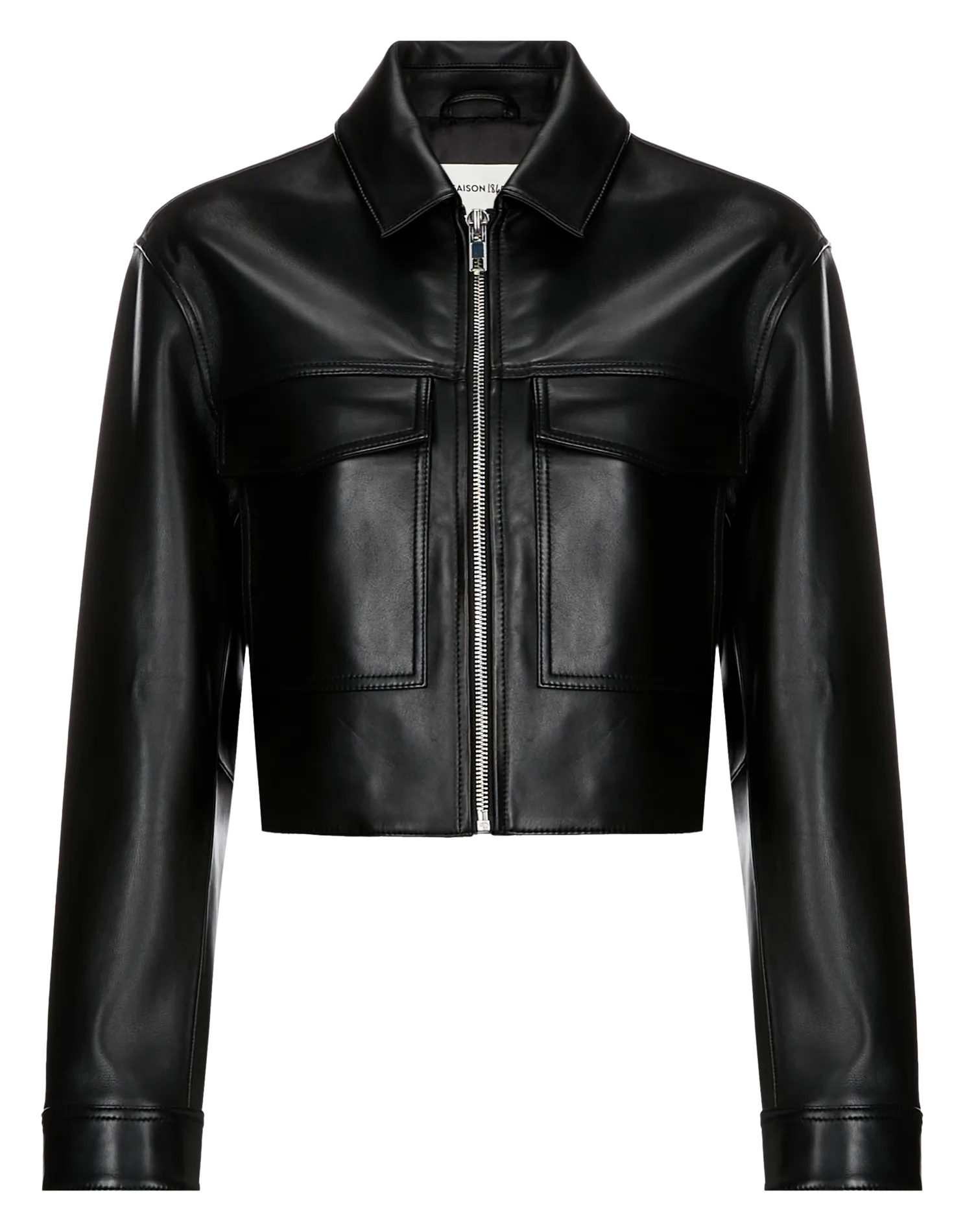 Diantre - Kurzer Lederblouson Schwarz UMIU