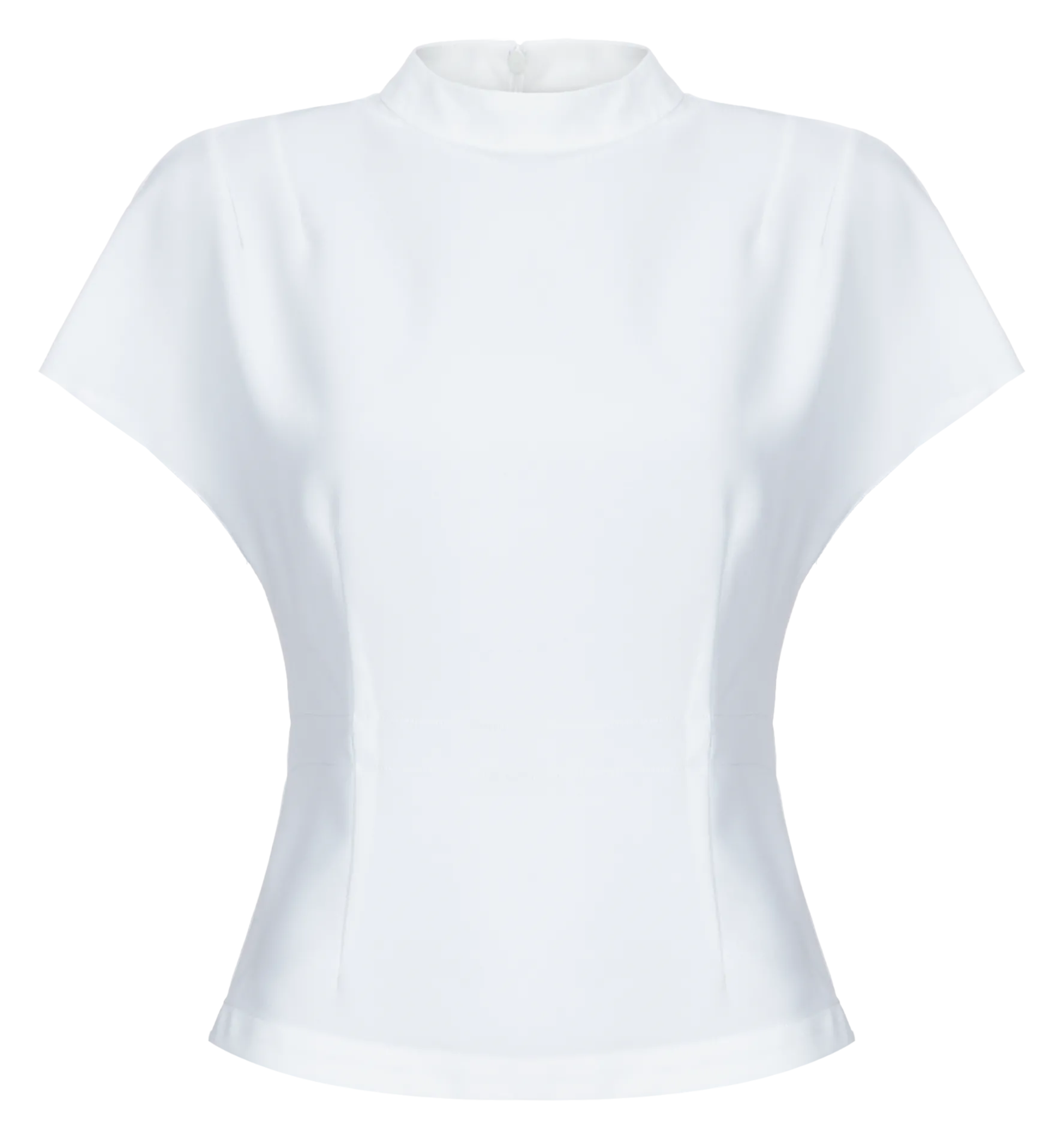 Tailliertes Top mit kurzen Ärmeln Weiss URIEL