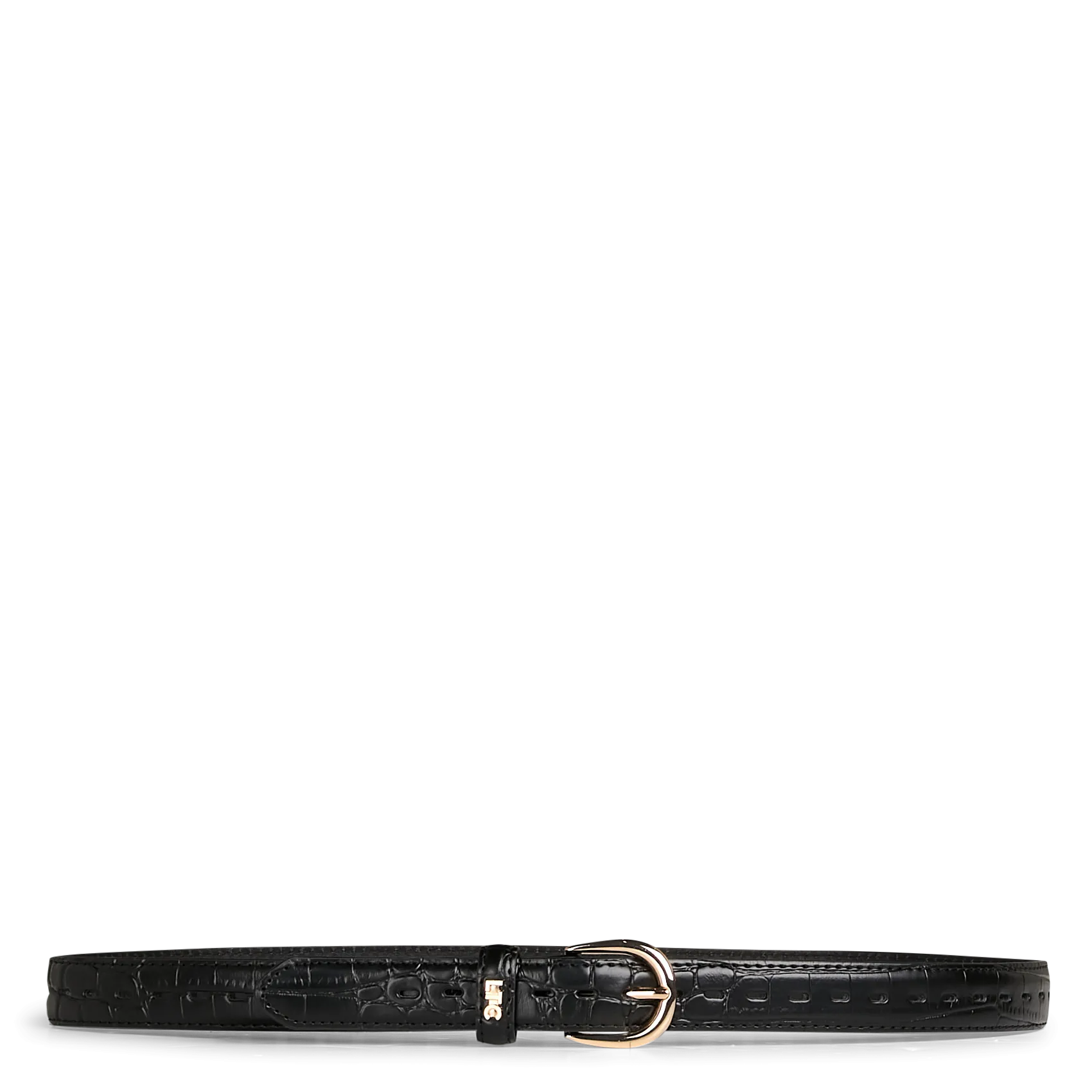 Daughter - Schmaler Ledergürtel Schwarz MAITE