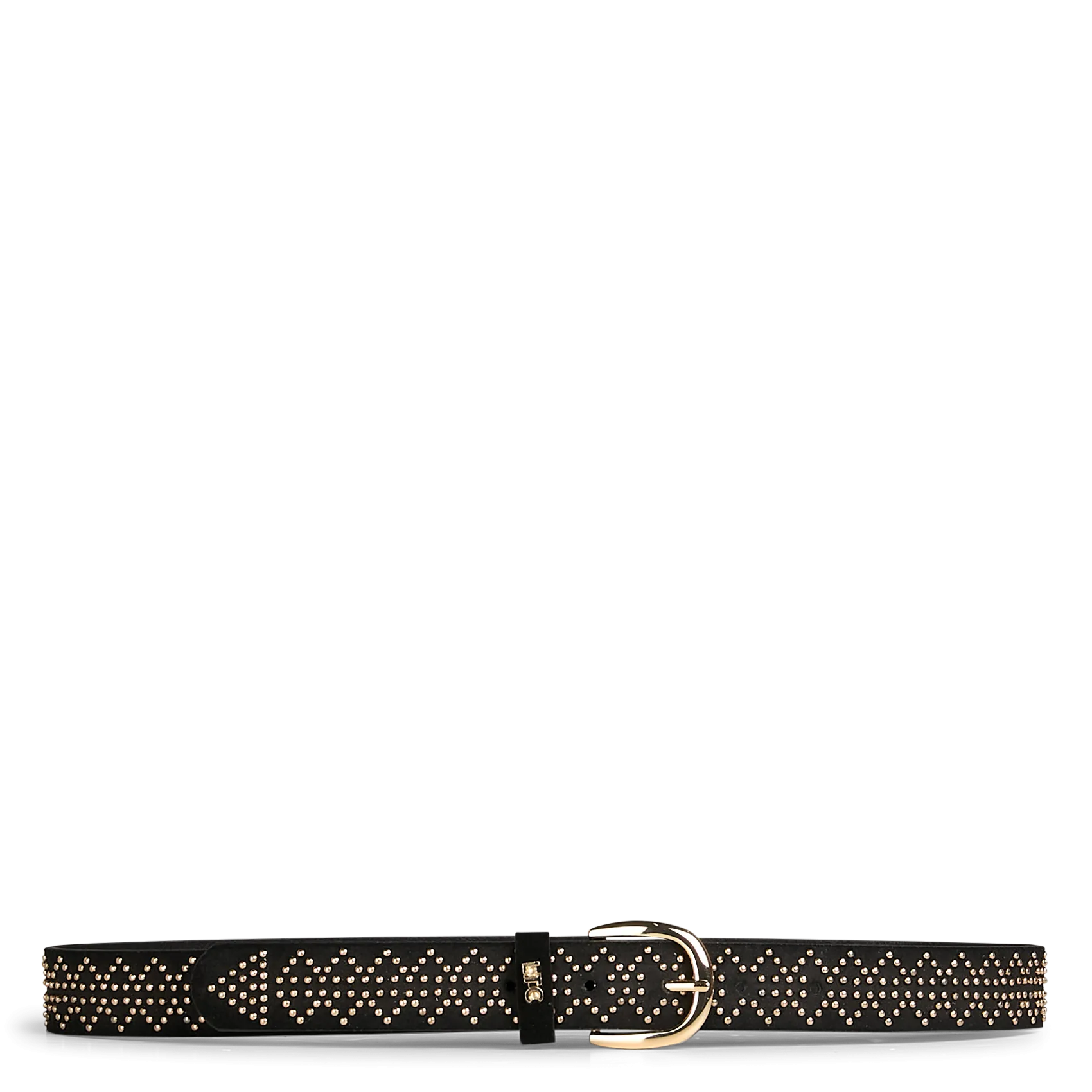 Ledergürtel mit Nieten Schwarz MANOL