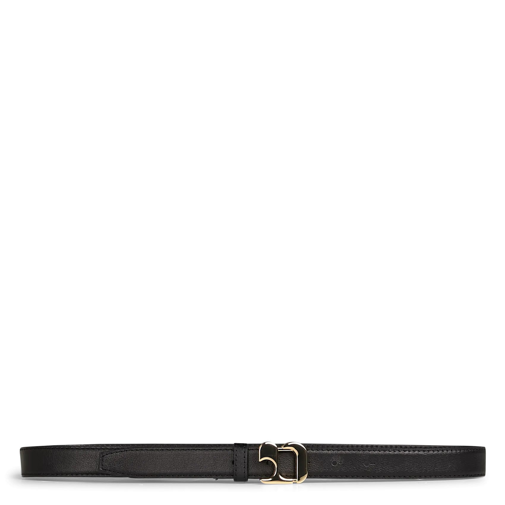 Daughter - Schmaler Ledergürtel Schwarz YOLI