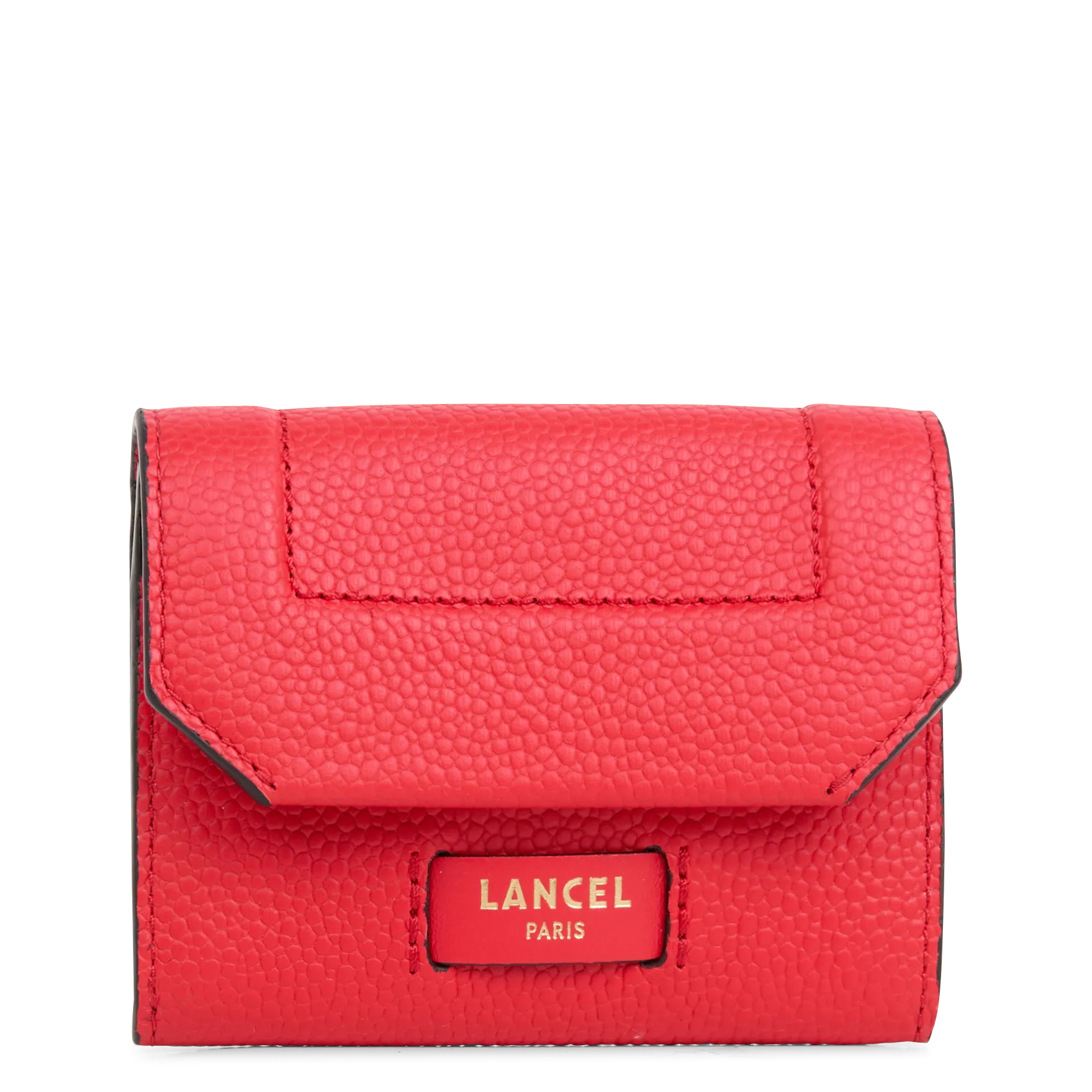 Mini Geldbörse aus genarbtem Leder Rot NINON