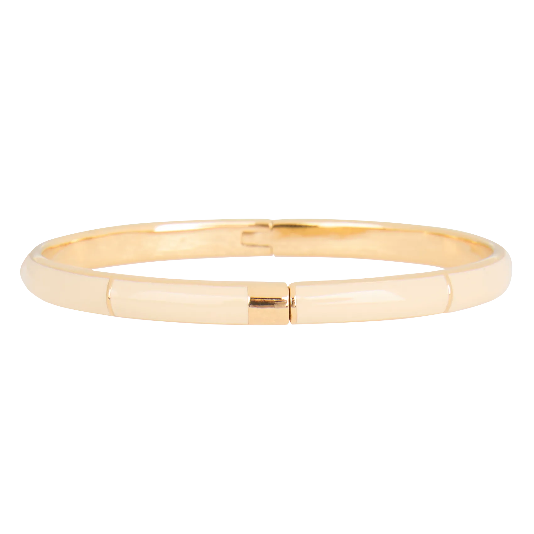 Armreif aus vergoldetem Messing Weiss MINI MARKO