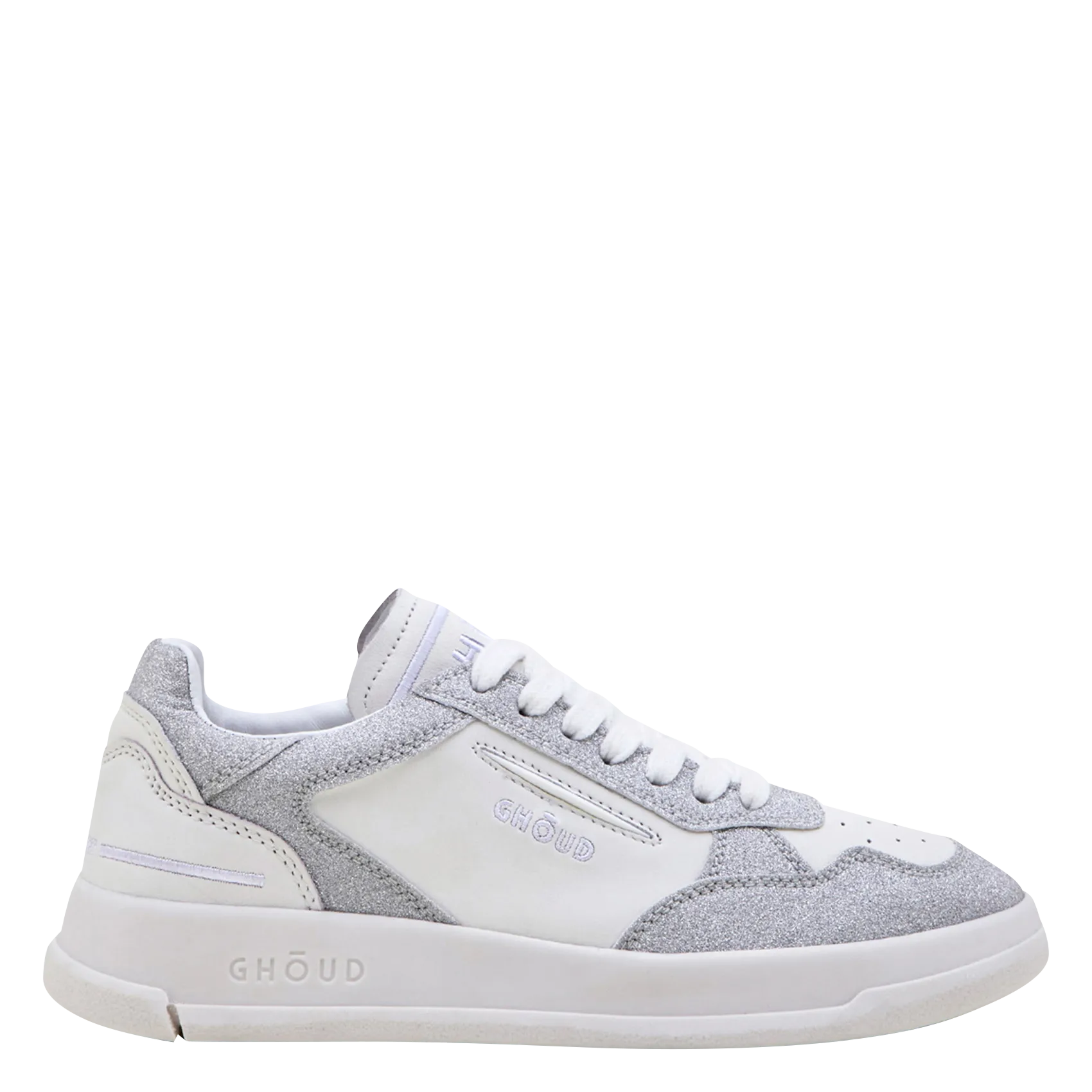Niedrige Sneaker aus Leder-Mix Grau TWEENER