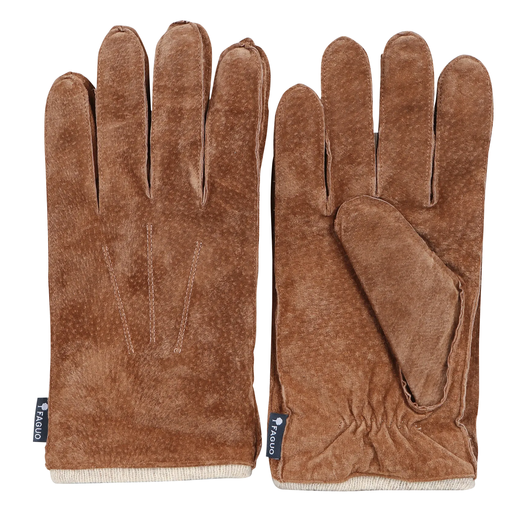 Handschuhe aus Veloursleder Braun