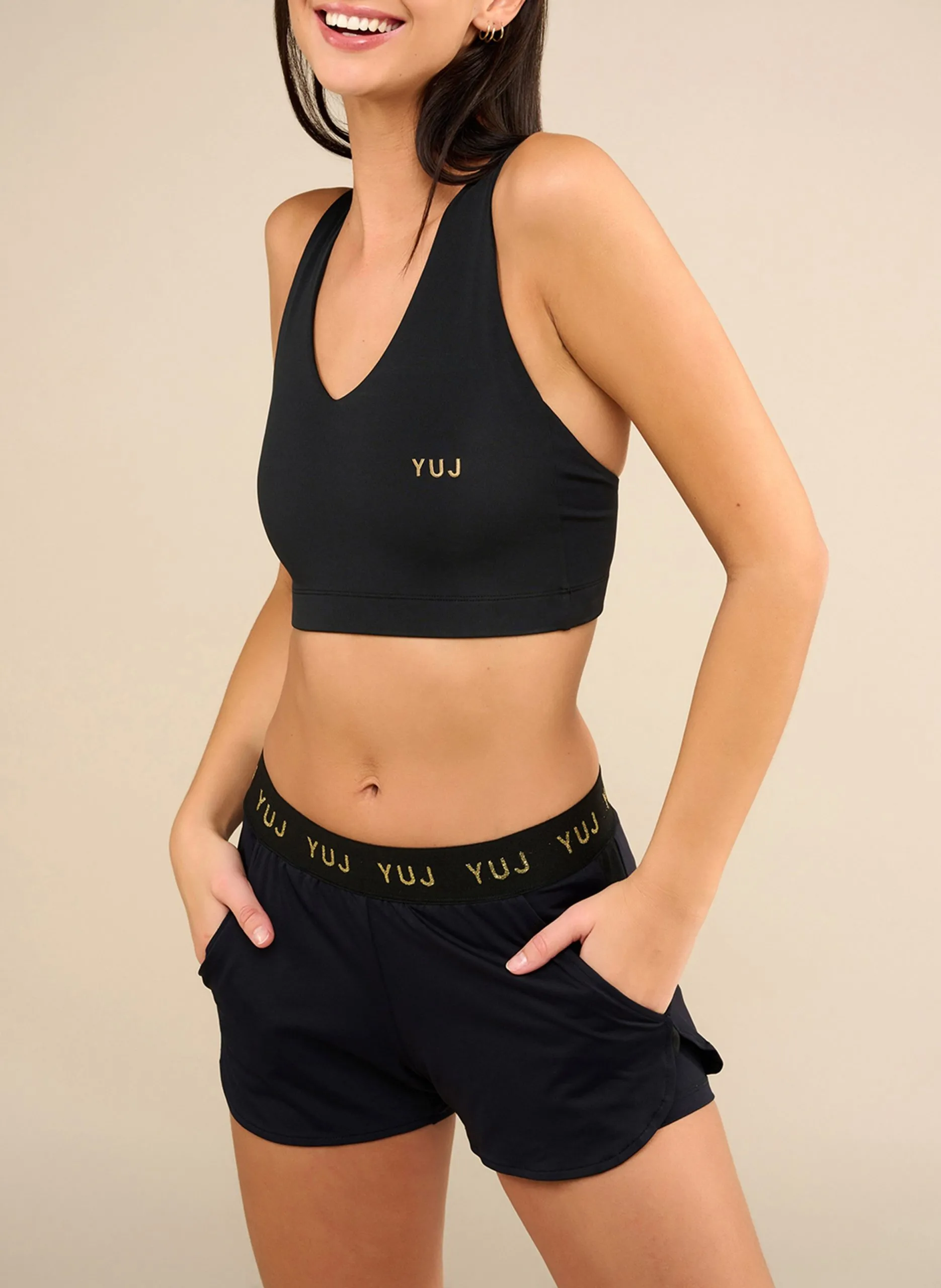 Yoga-Bustier Schwarz VICTORY