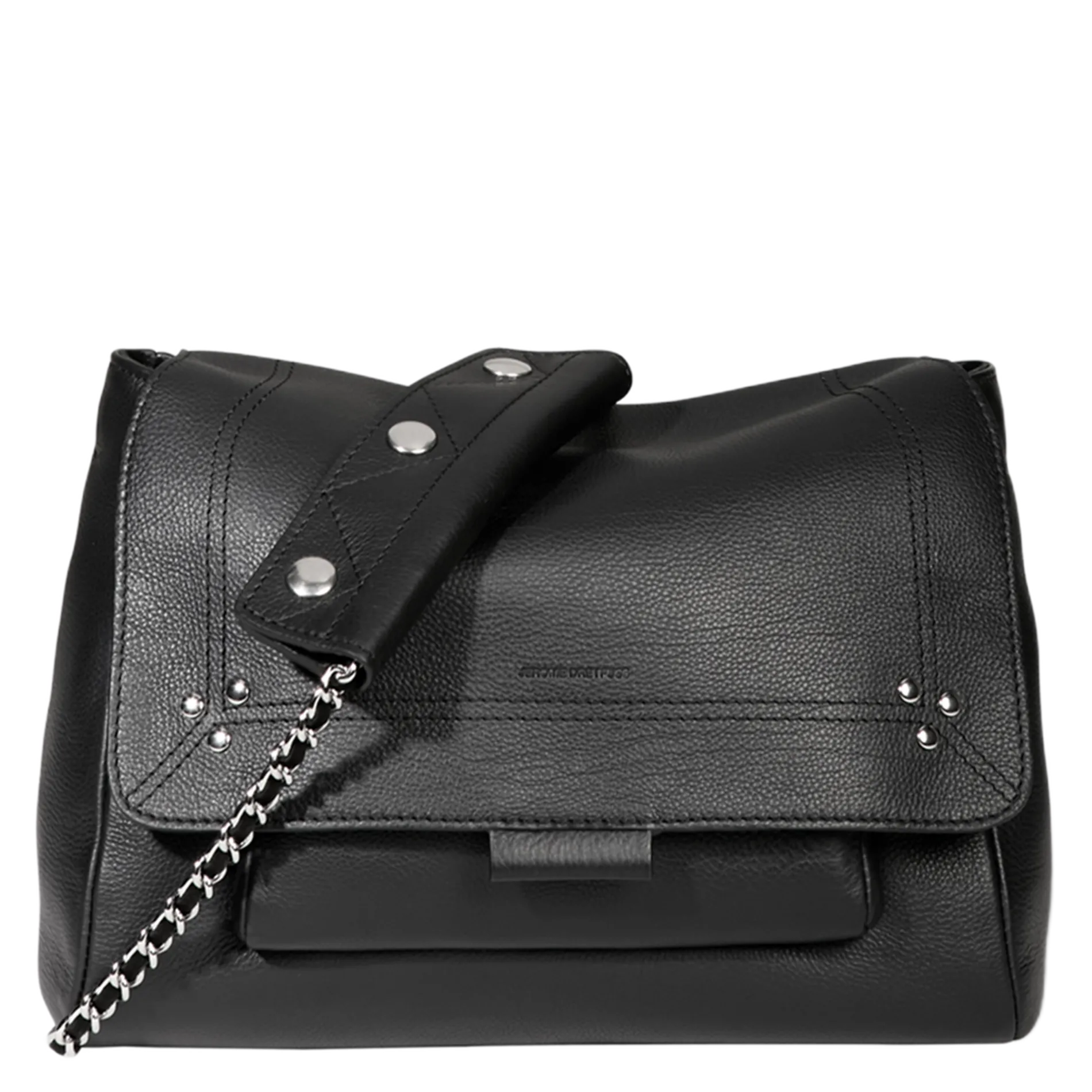 Umhängetasche aus Leder Schwarz LULU M