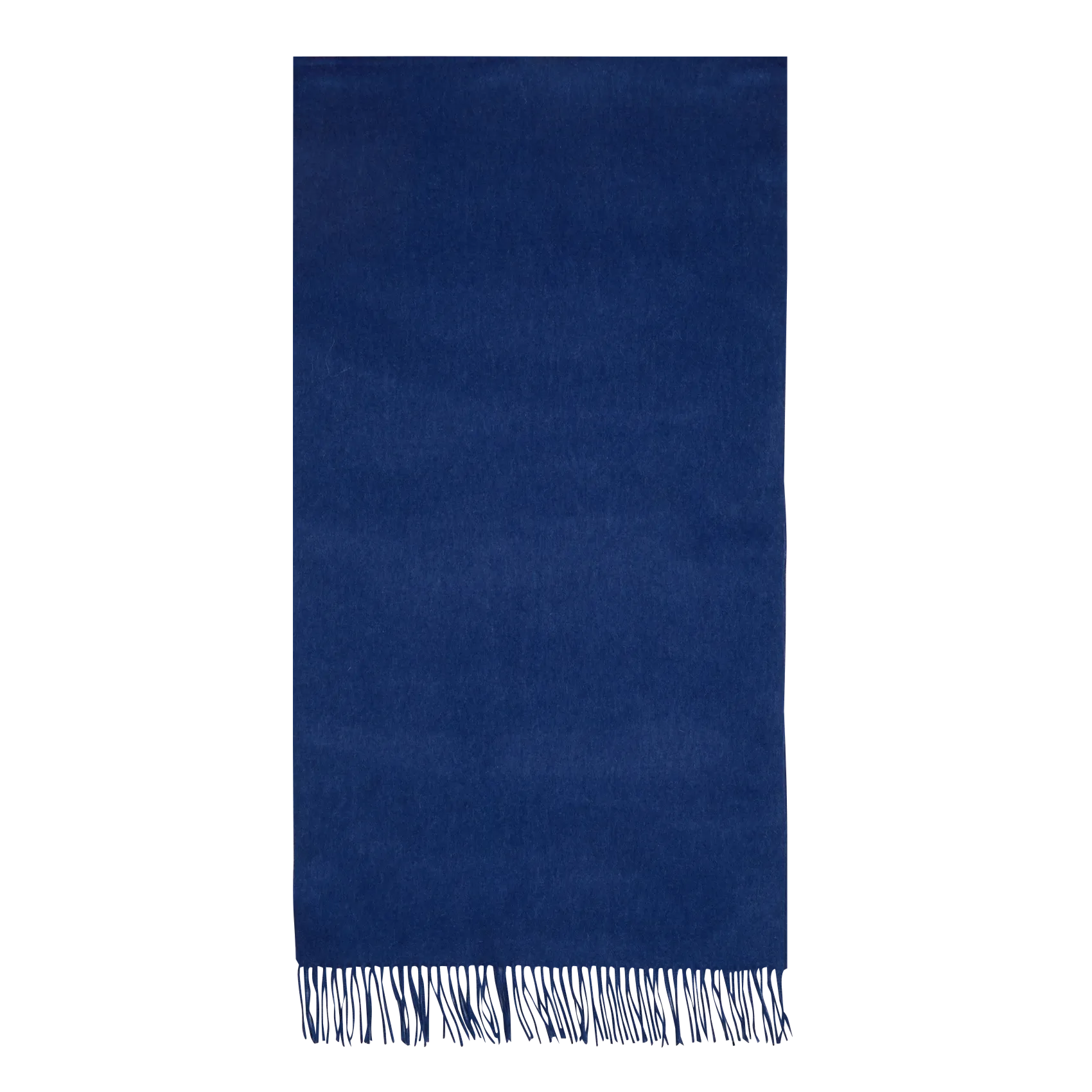 Fransenschal - Wolle Blau