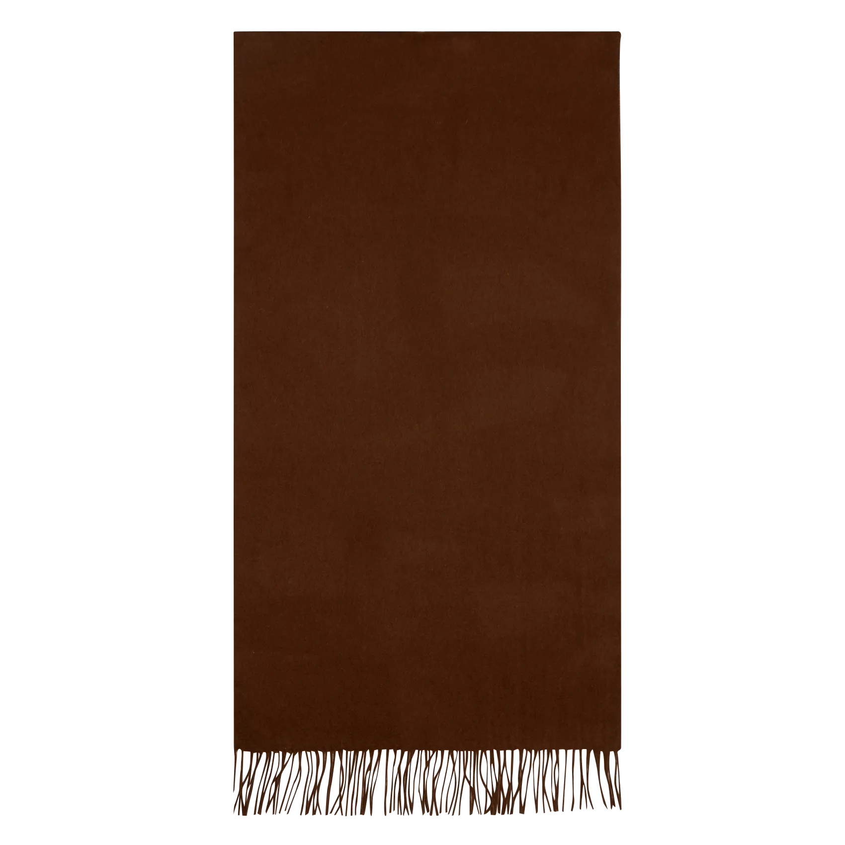 Fransenschal - Wolle Braun
