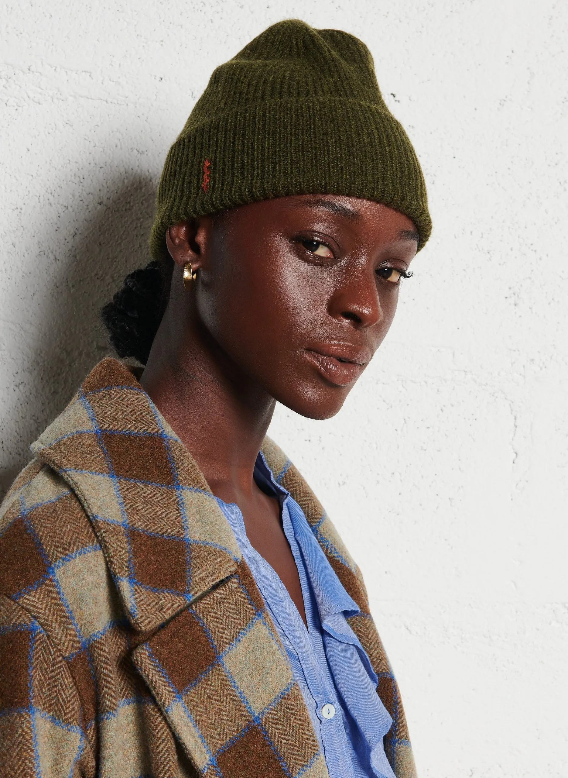 Kaschmirmütze Khaki