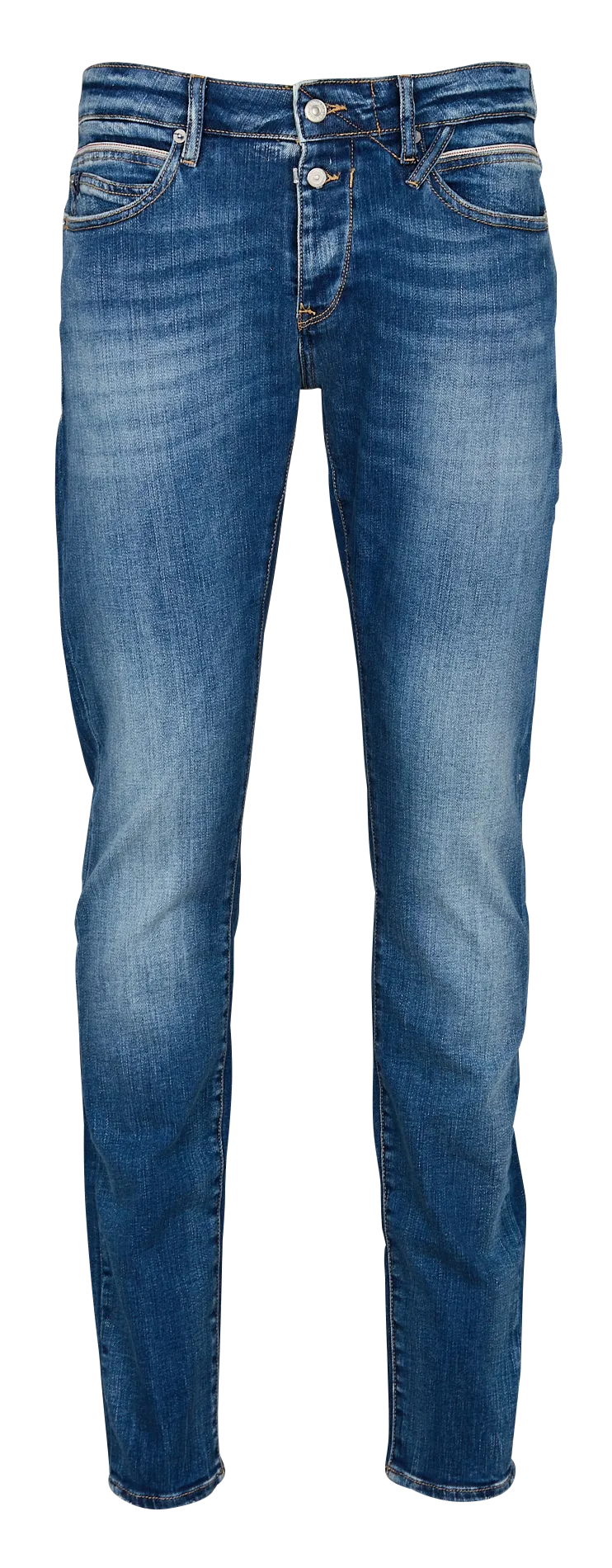 Eng anliegende Jeans aus Baumwollmischung Blau 700/11